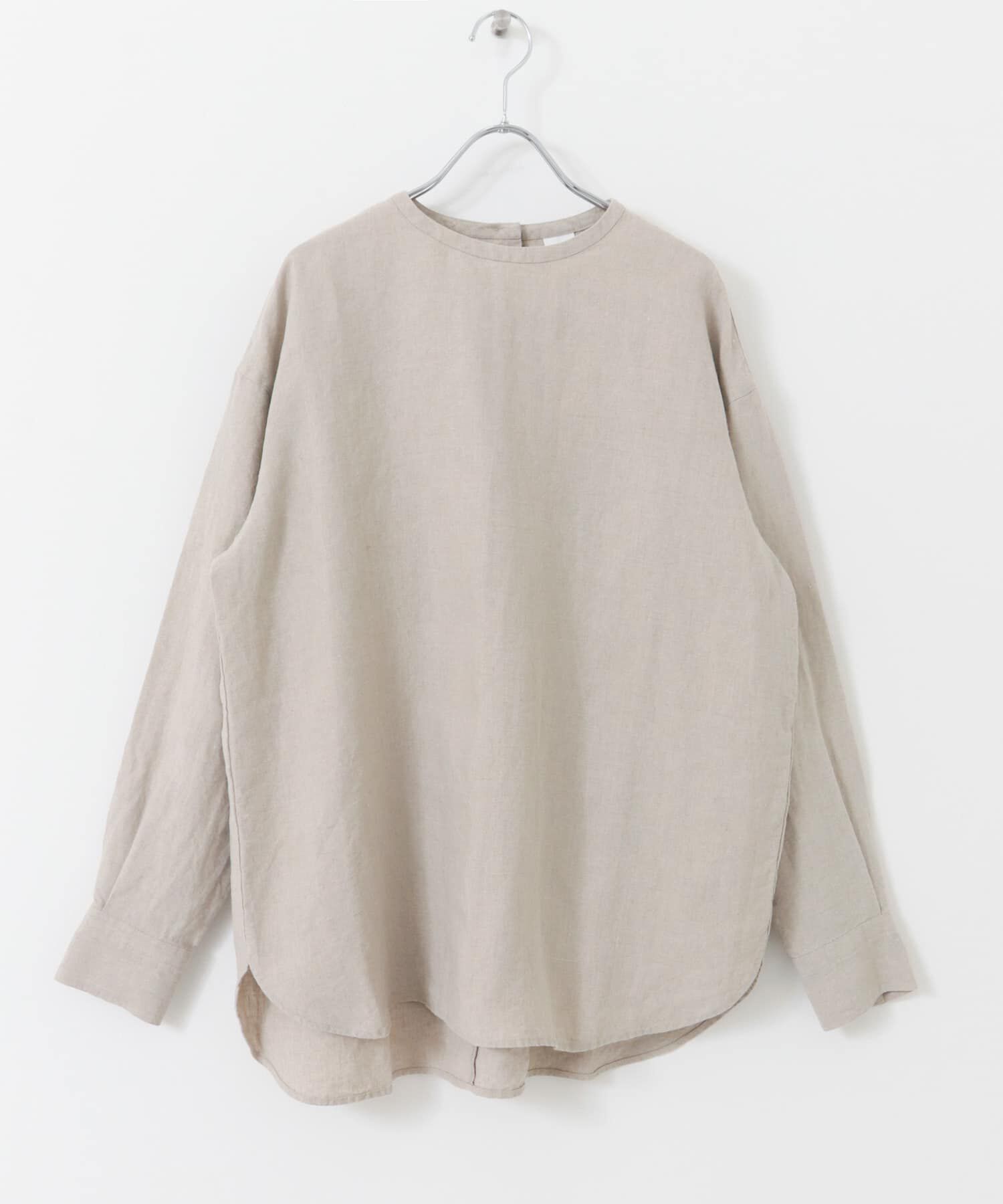 かぐれ「リネンクルーネックプルオーバー」|シャツ・ブラウス|