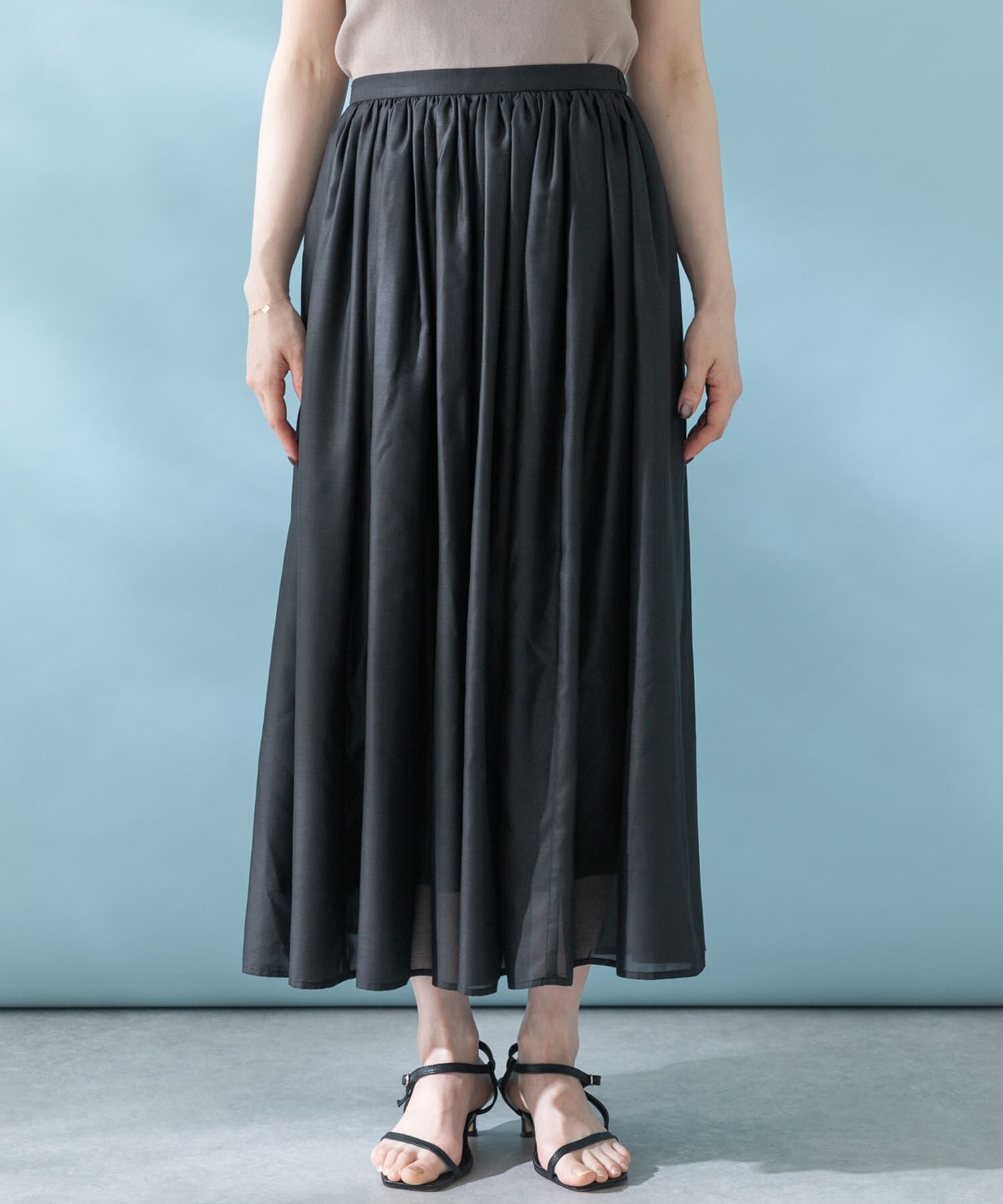 URBAN RESEARCH ROSSO「チンツギャザーフレアスカート」|スカート|