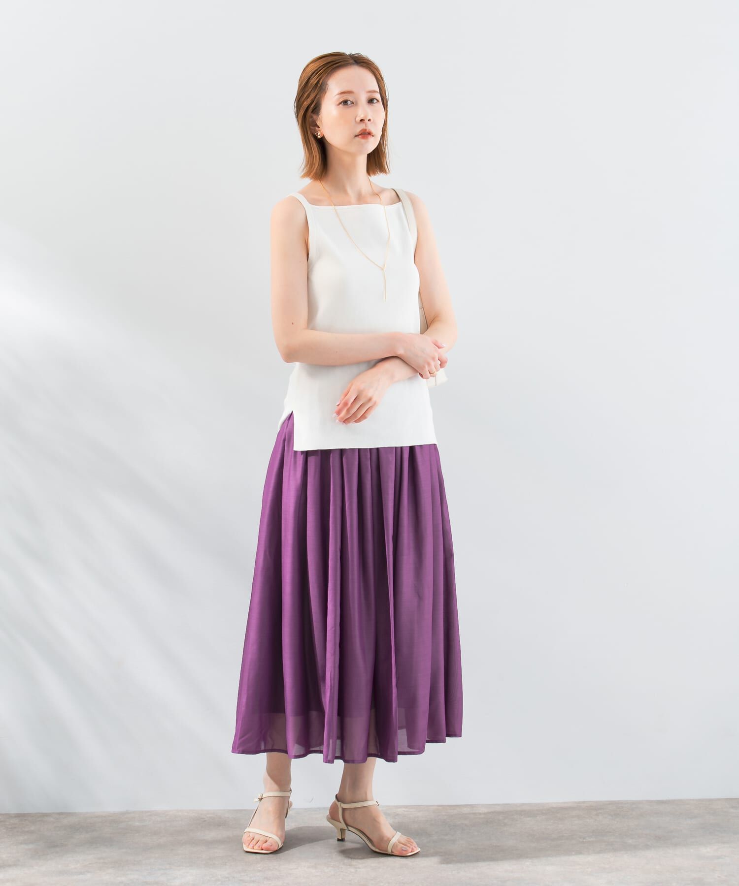 URBAN RESEARCH ROSSO「チンツギャザーフレアスカート」|スカート|