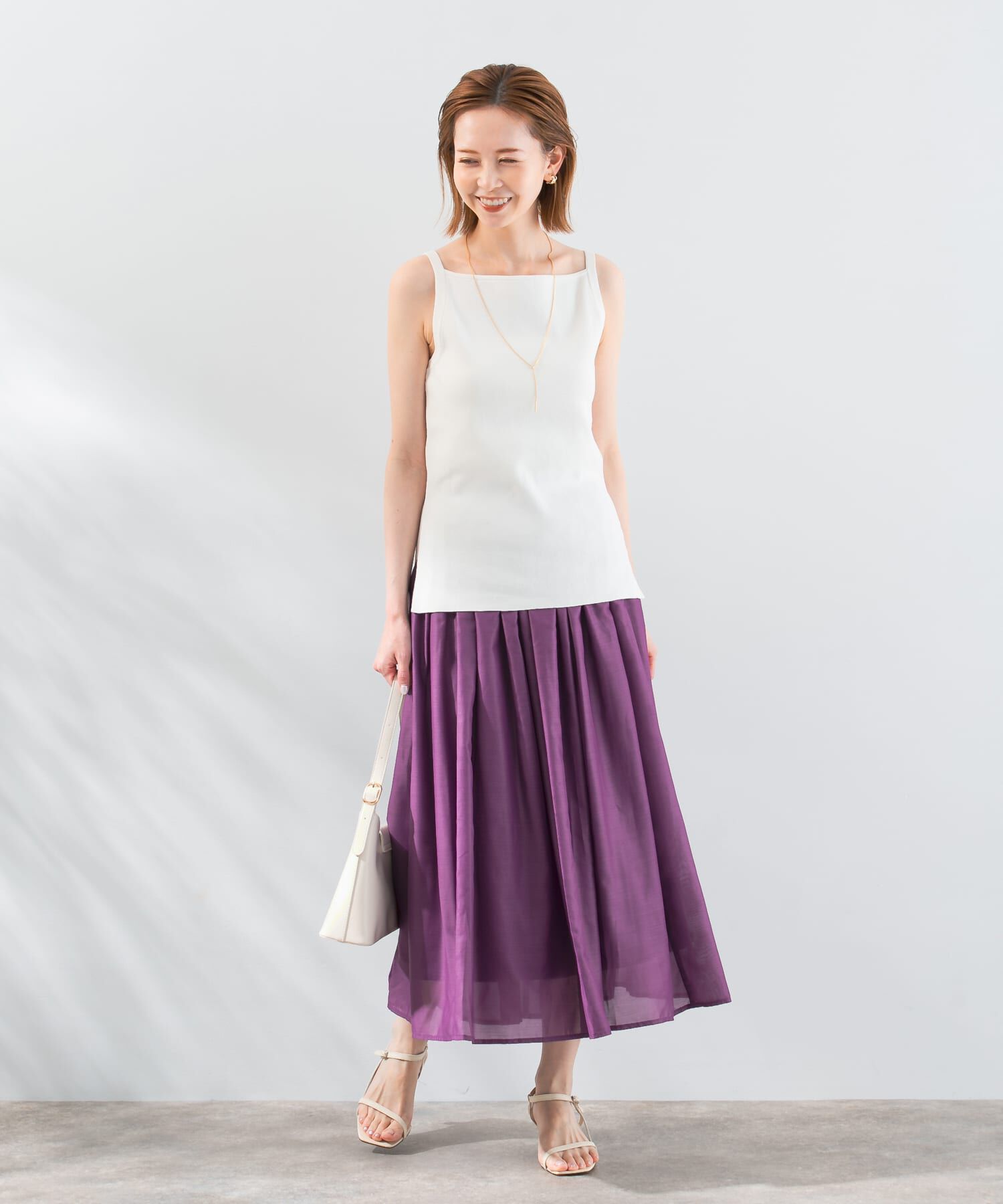 URBAN RESEARCH ROSSO「チンツギャザーフレアスカート」|スカート|