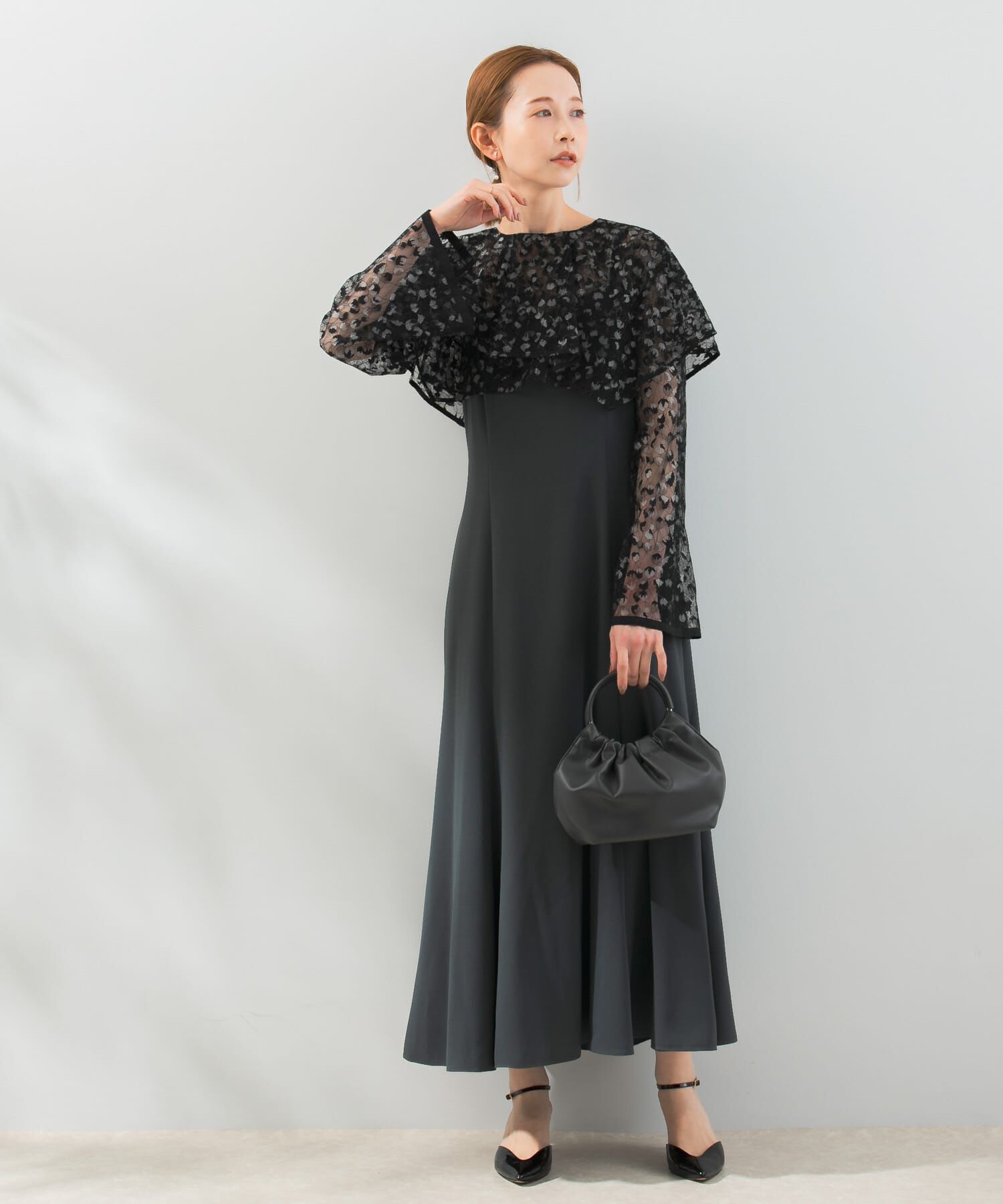 URBAN RESEARCH ROSSO「レースケープドレス」|ワンピース|