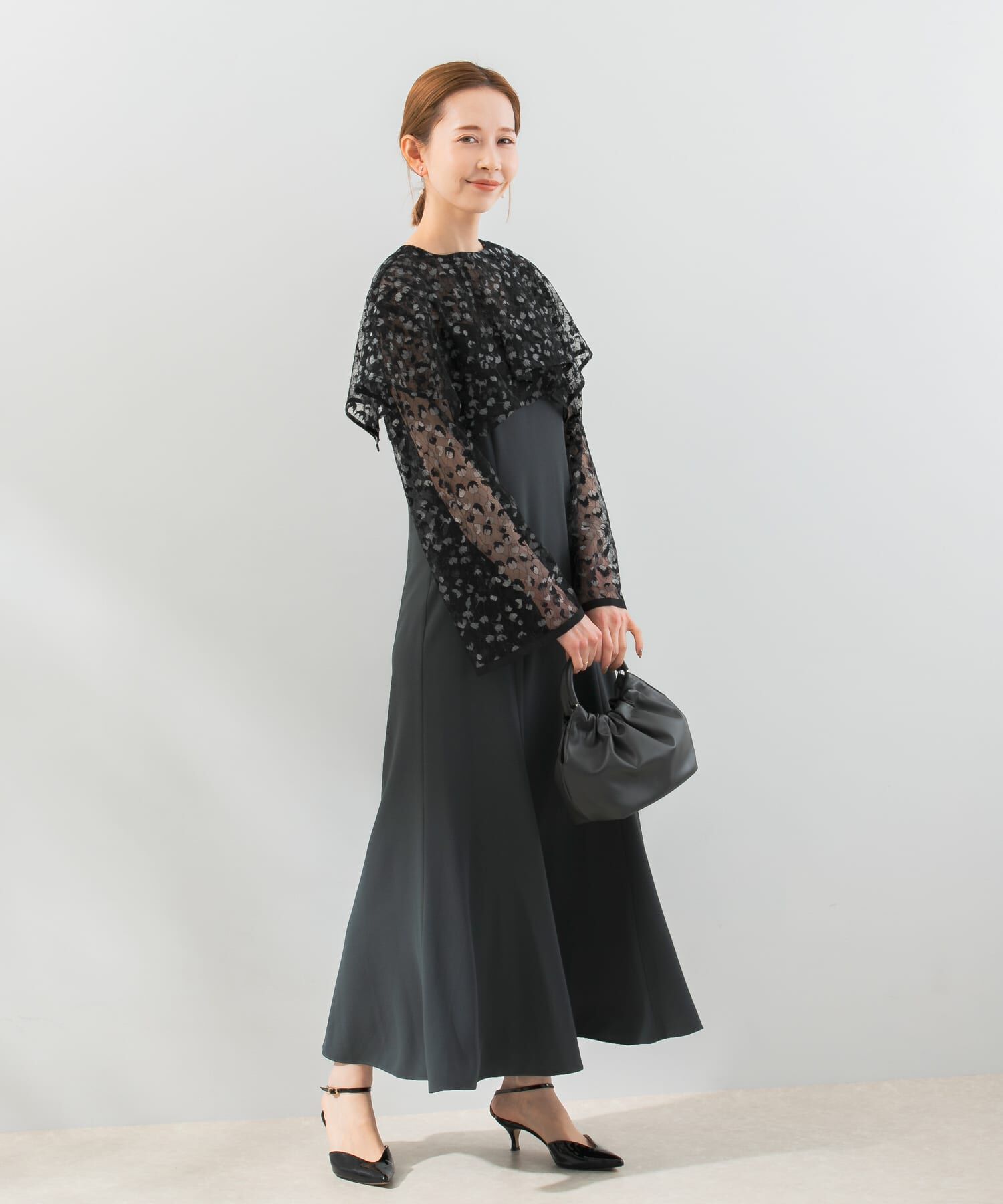 URBAN RESEARCH ROSSO「レースケープドレス」|ワンピース|