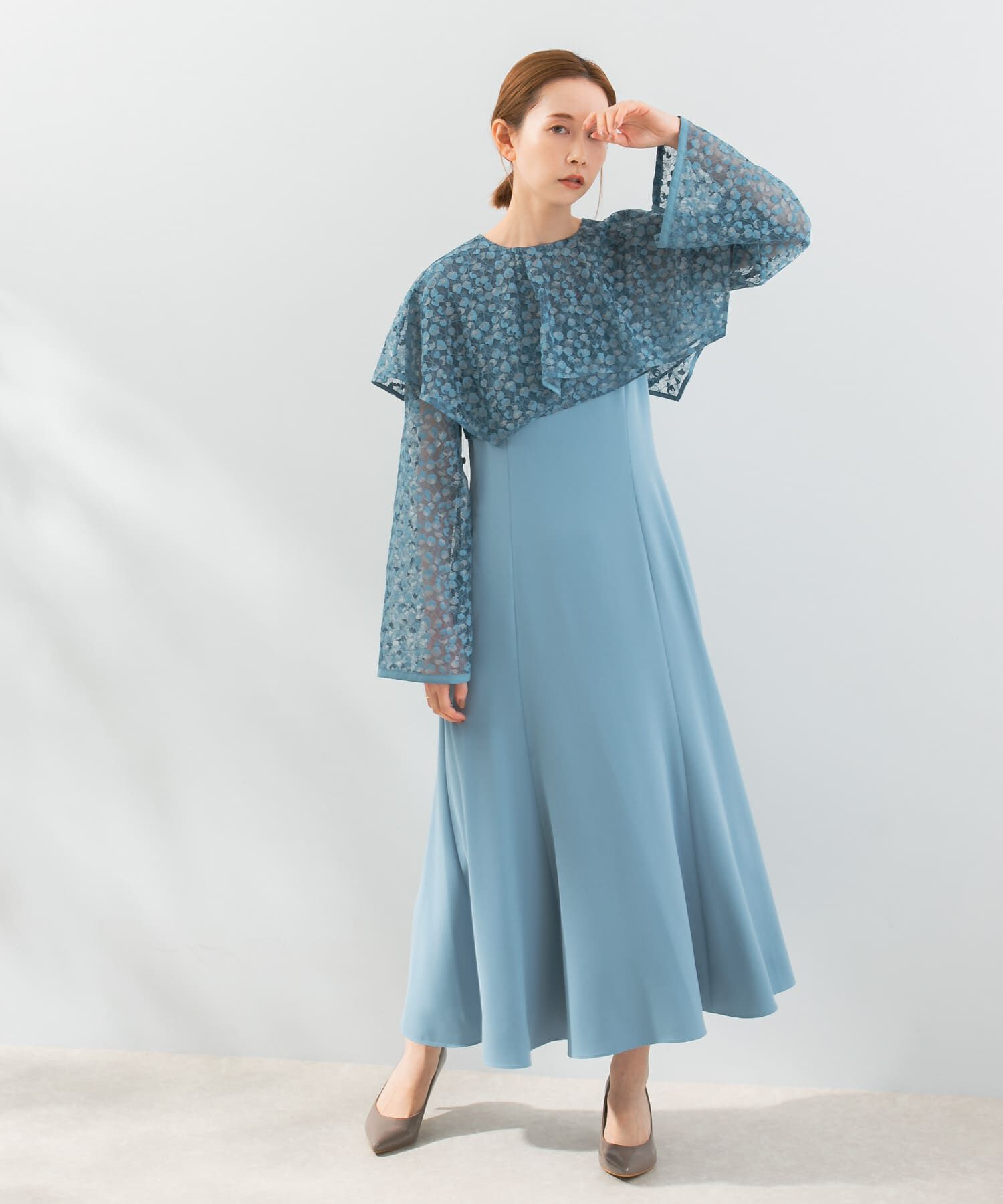 URBAN RESEARCH ROSSO「レースケープドレス」|ワンピース|