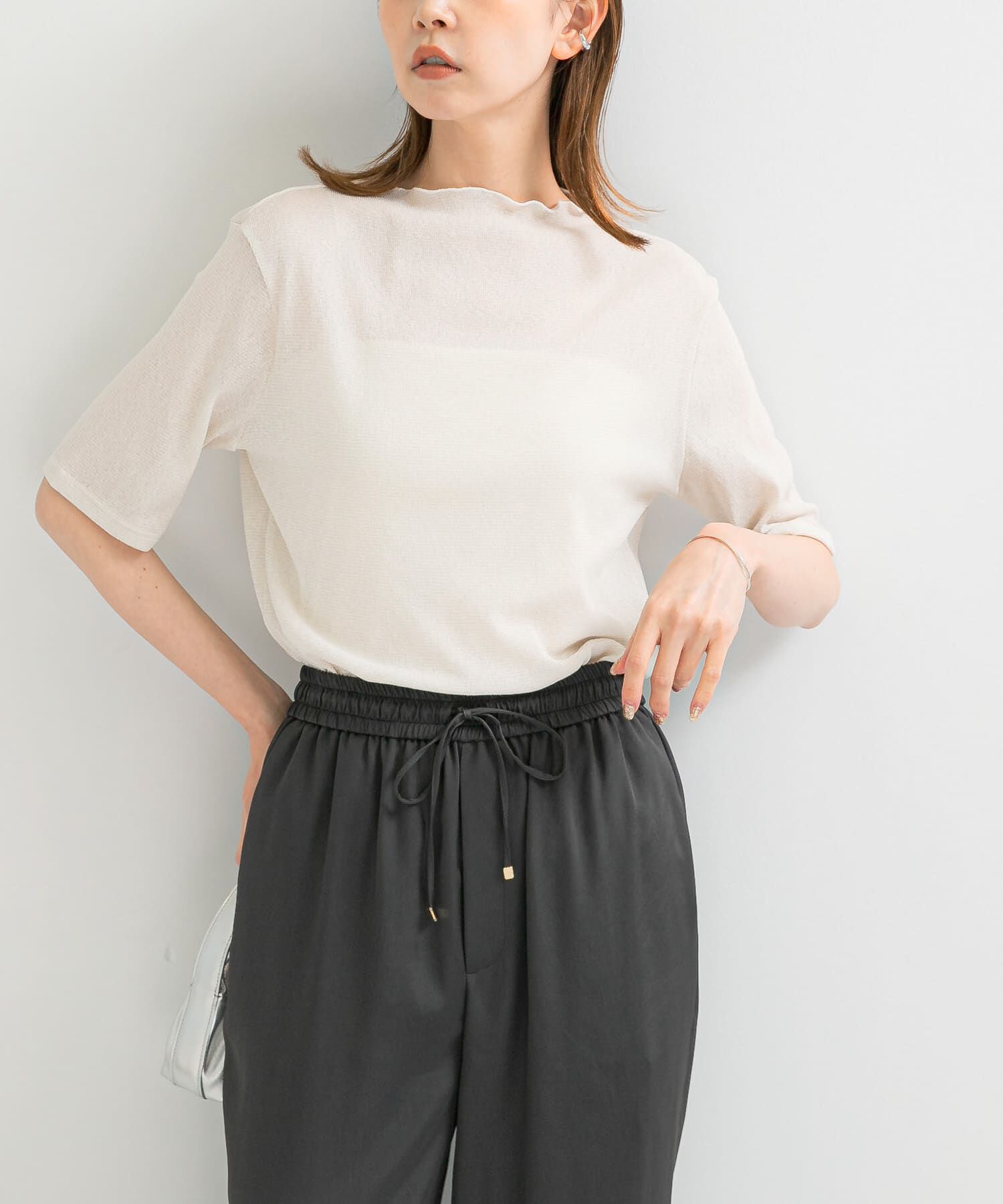 URBAN RESEARCH ROSSO「ラメシアーカットソー」|Tシャツ・カットソー|オフホワイト