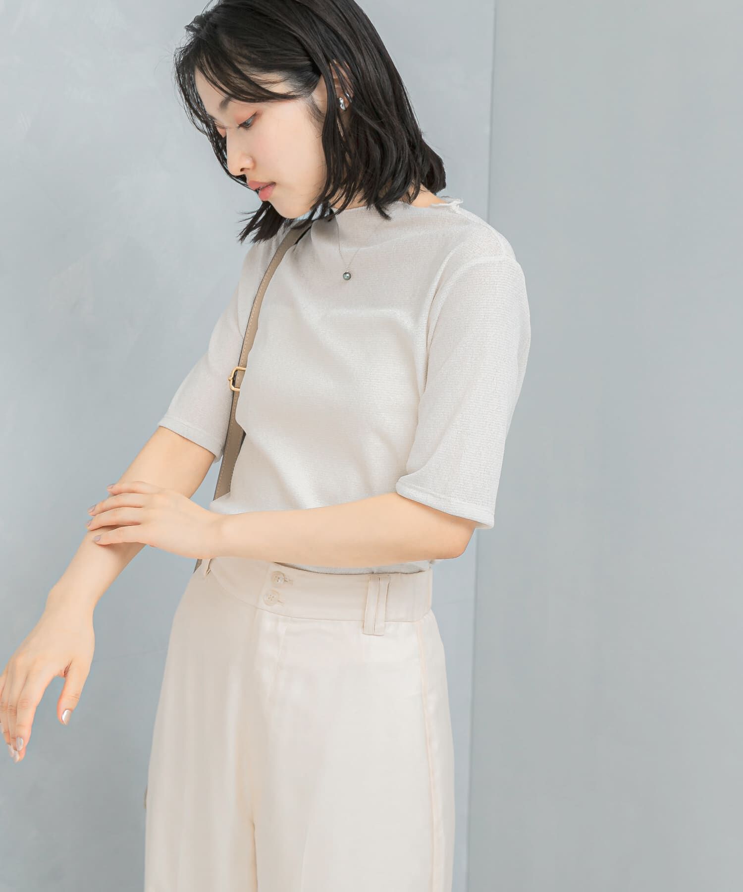 URBAN RESEARCH ROSSO「ラメシアーカットソー」|Tシャツ・カットソー|