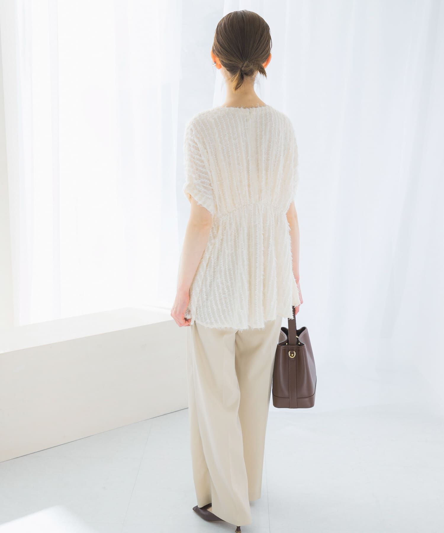 URBAN RESEARCH ROSSO「シアージャガードペプラムブラウス」|シャツ・ブラウス|