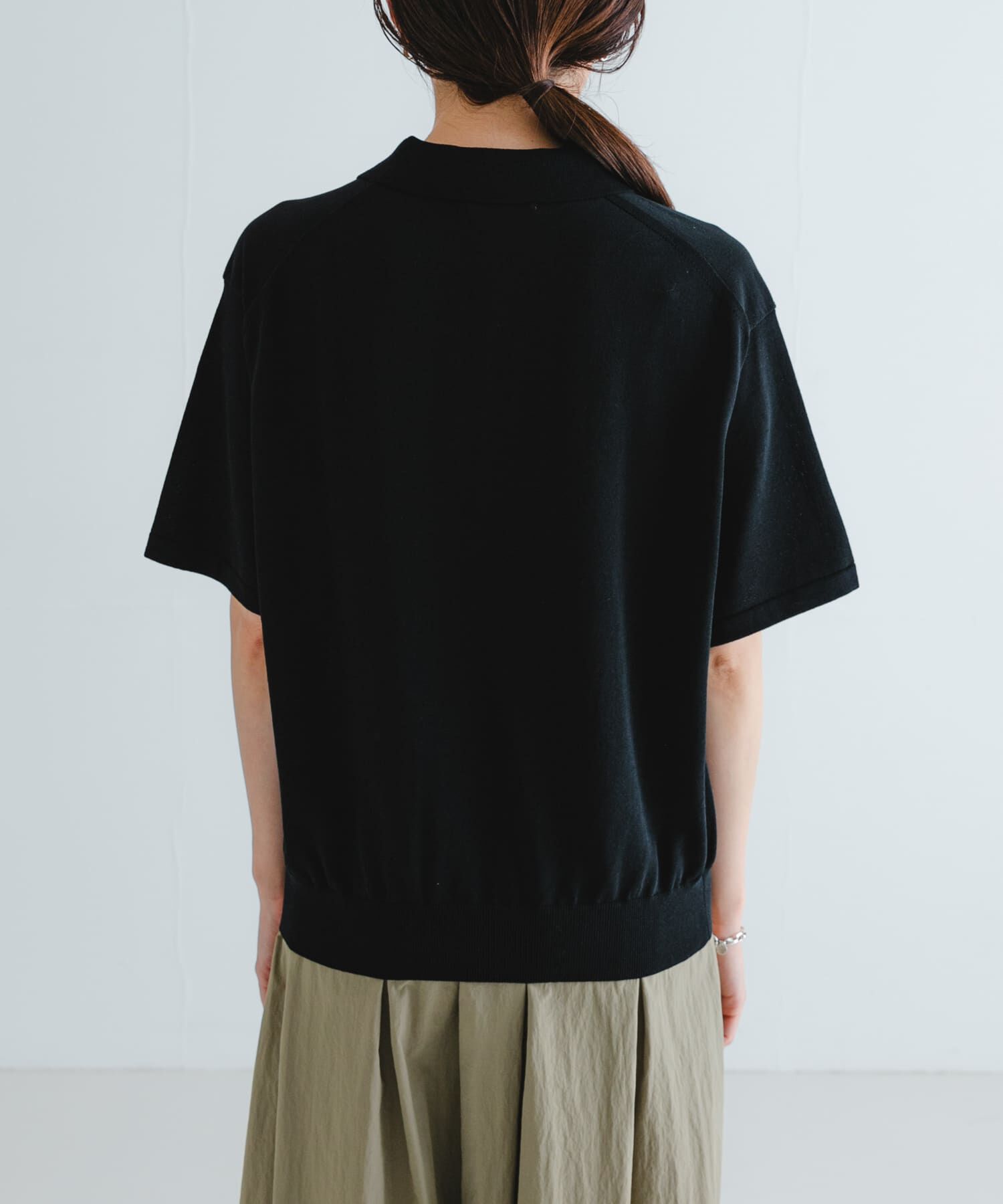 URBAN RESEARCH「シャツカラーハーフスリーブニット」|ニット・セーター|