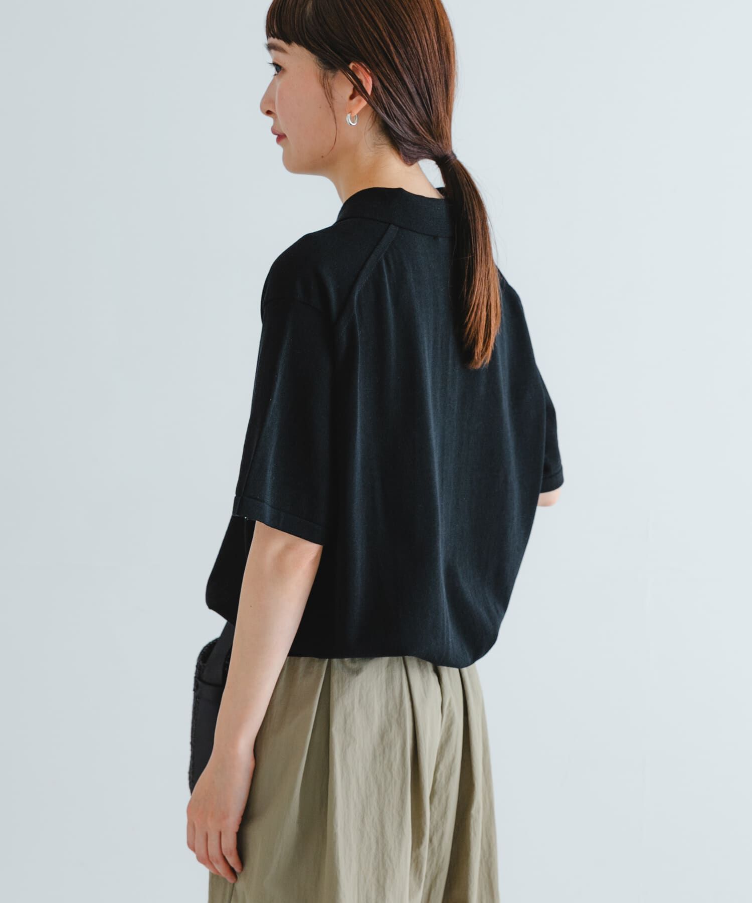 URBAN RESEARCH「シャツカラーハーフスリーブニット」|ニット・セーター|