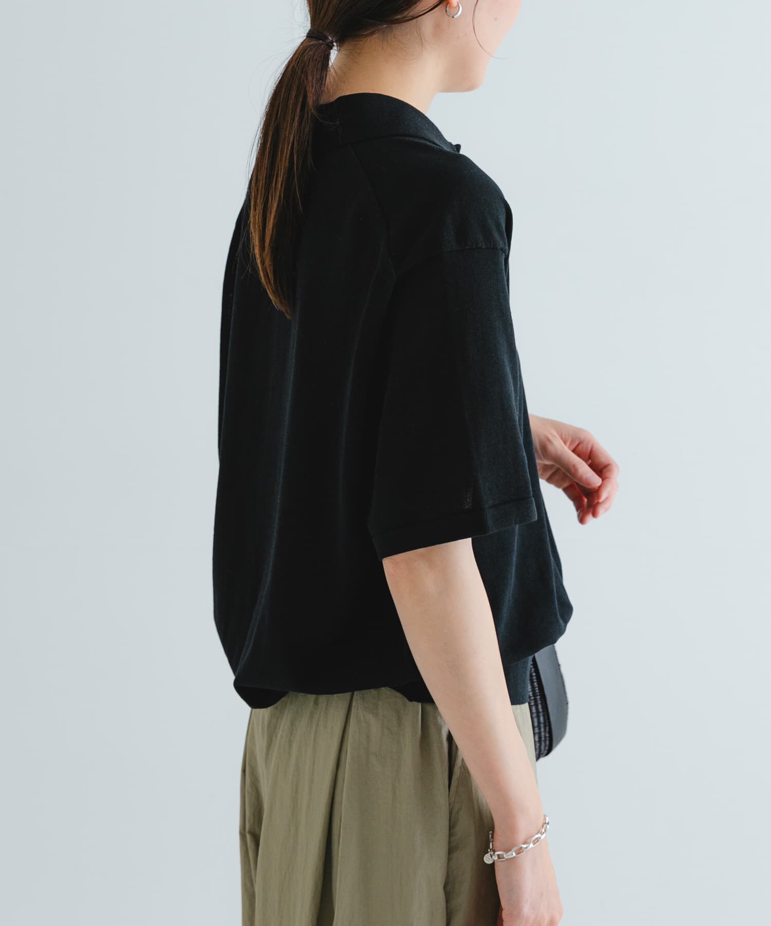 URBAN RESEARCH「シャツカラーハーフスリーブニット」|ニット・セーター|