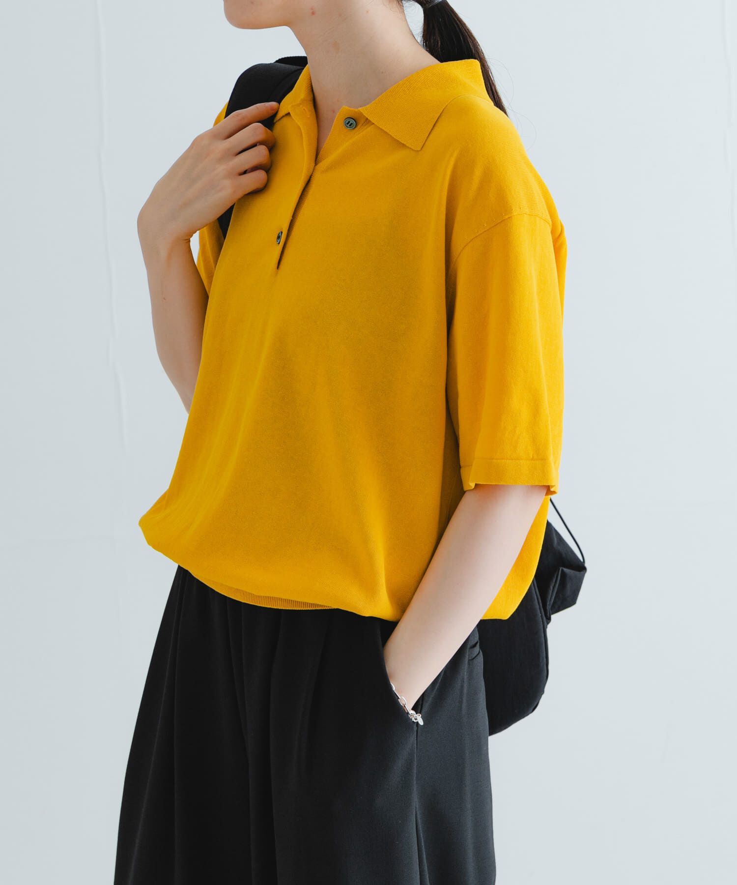 URBAN RESEARCH「シャツカラーハーフスリーブニット」|ニット・セーター|