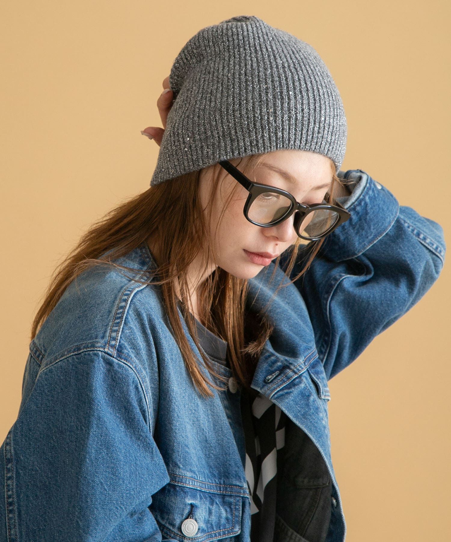 Sonny Label 「スパンコールラメニット帽」|ニット帽|