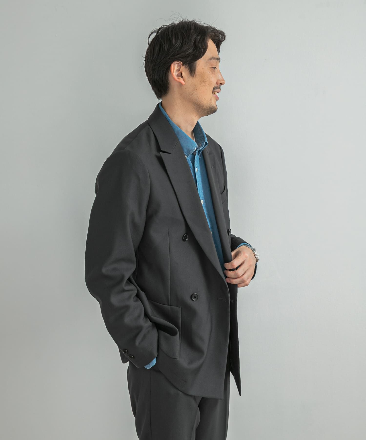 URBAN RESEARCH DOORS「LIFE STYLE TAILOR　ウールライクツイルコンフォータブル Wジャケット」|その他|