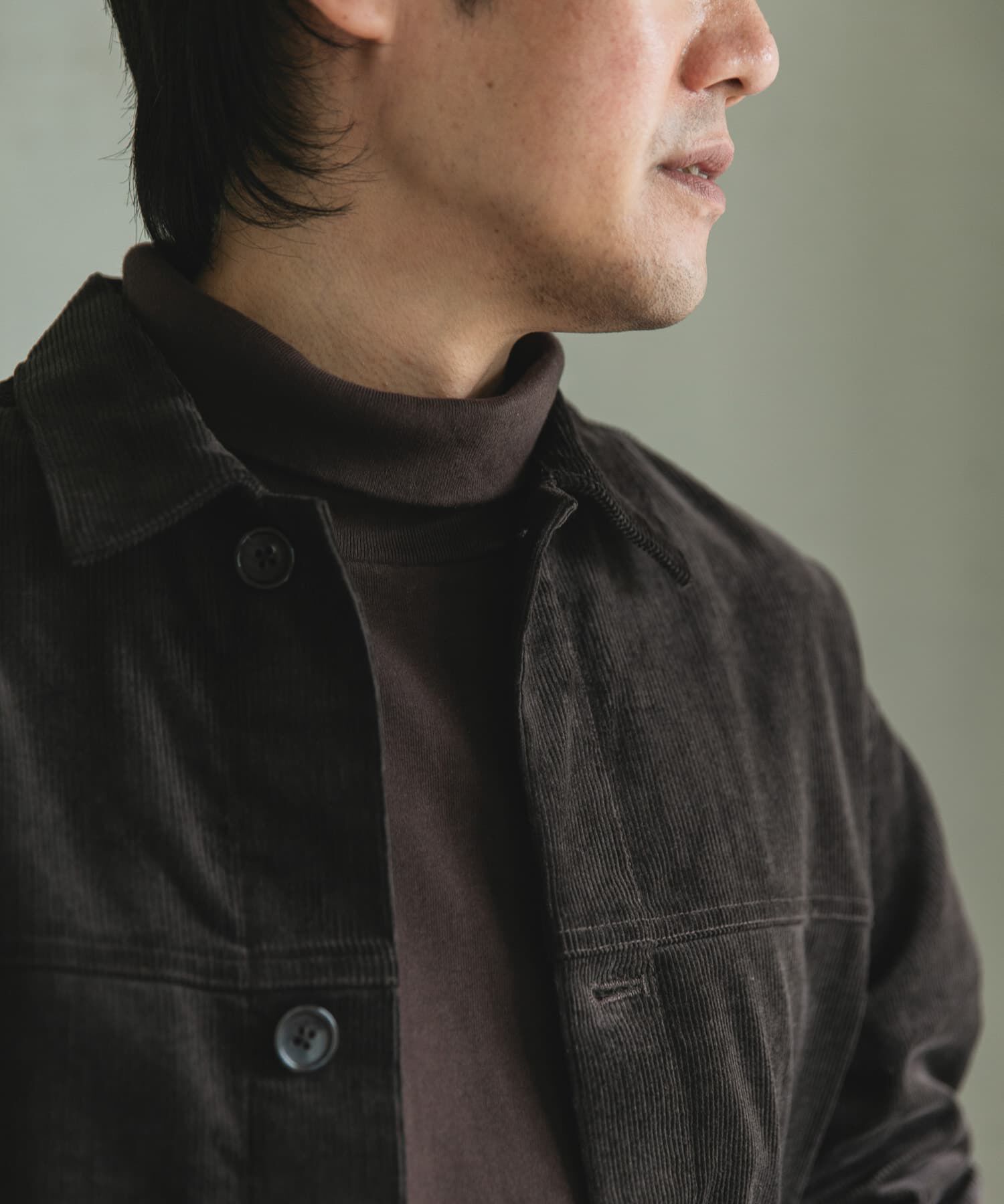 URBAN RESEARCH DOORS「コーデュロイ トラッカージャケット」|ノーカラーコート|