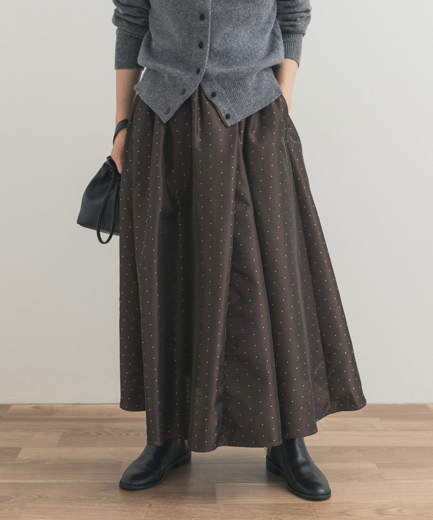 URBAN RESEARCH DOORS「ドットタックギャザースカート」|スカート|