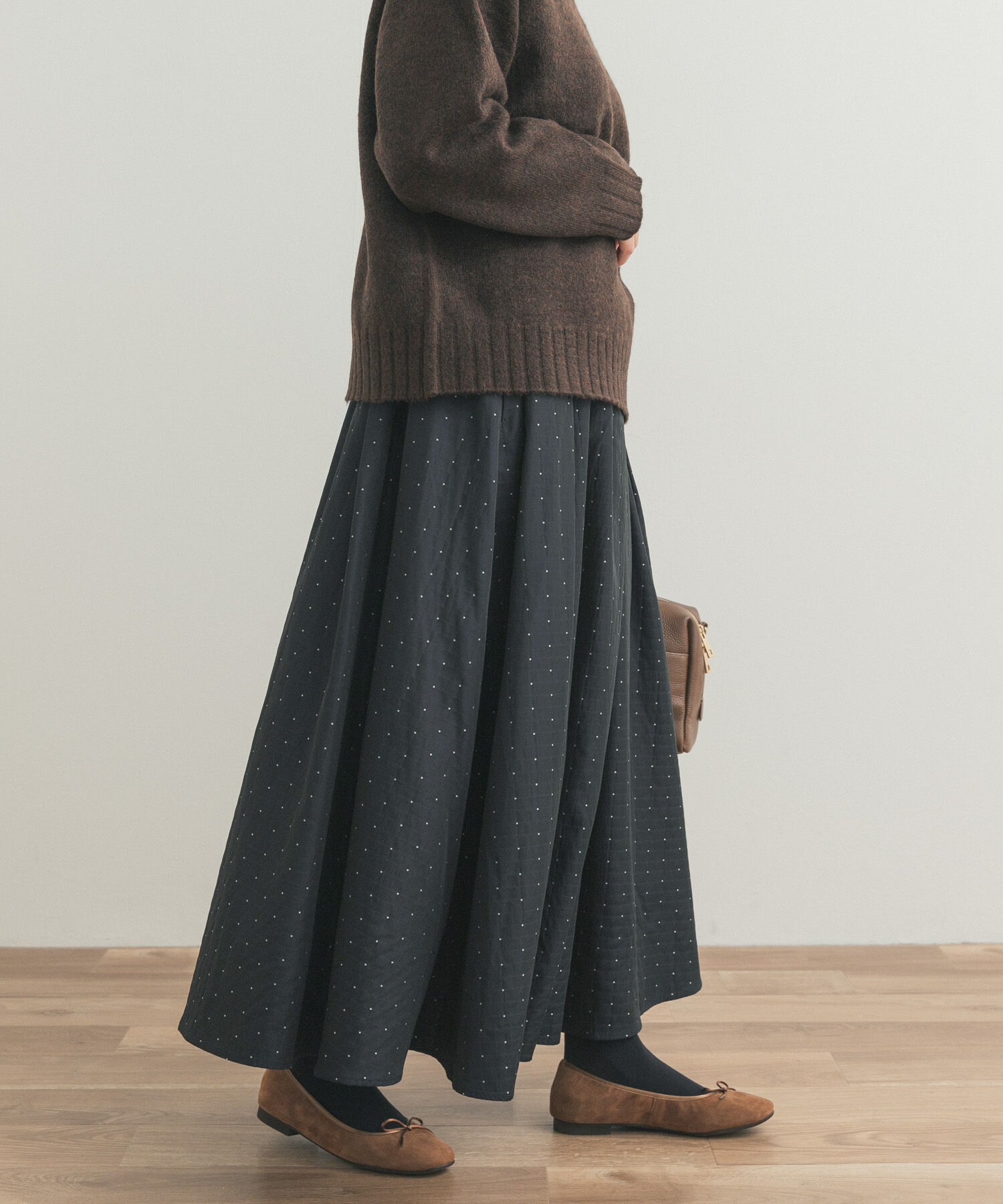 URBAN RESEARCH DOORS「ドットタックギャザースカート」|スカート|