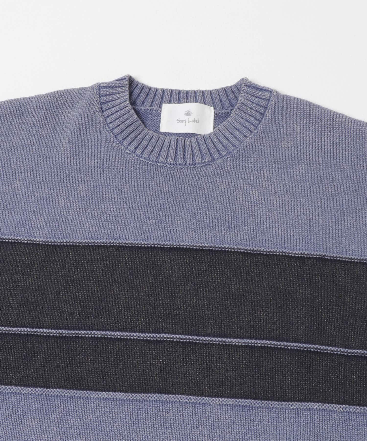 Sonny Label 「ピグメントパネルボーダーニット」|ニット・セーター|
