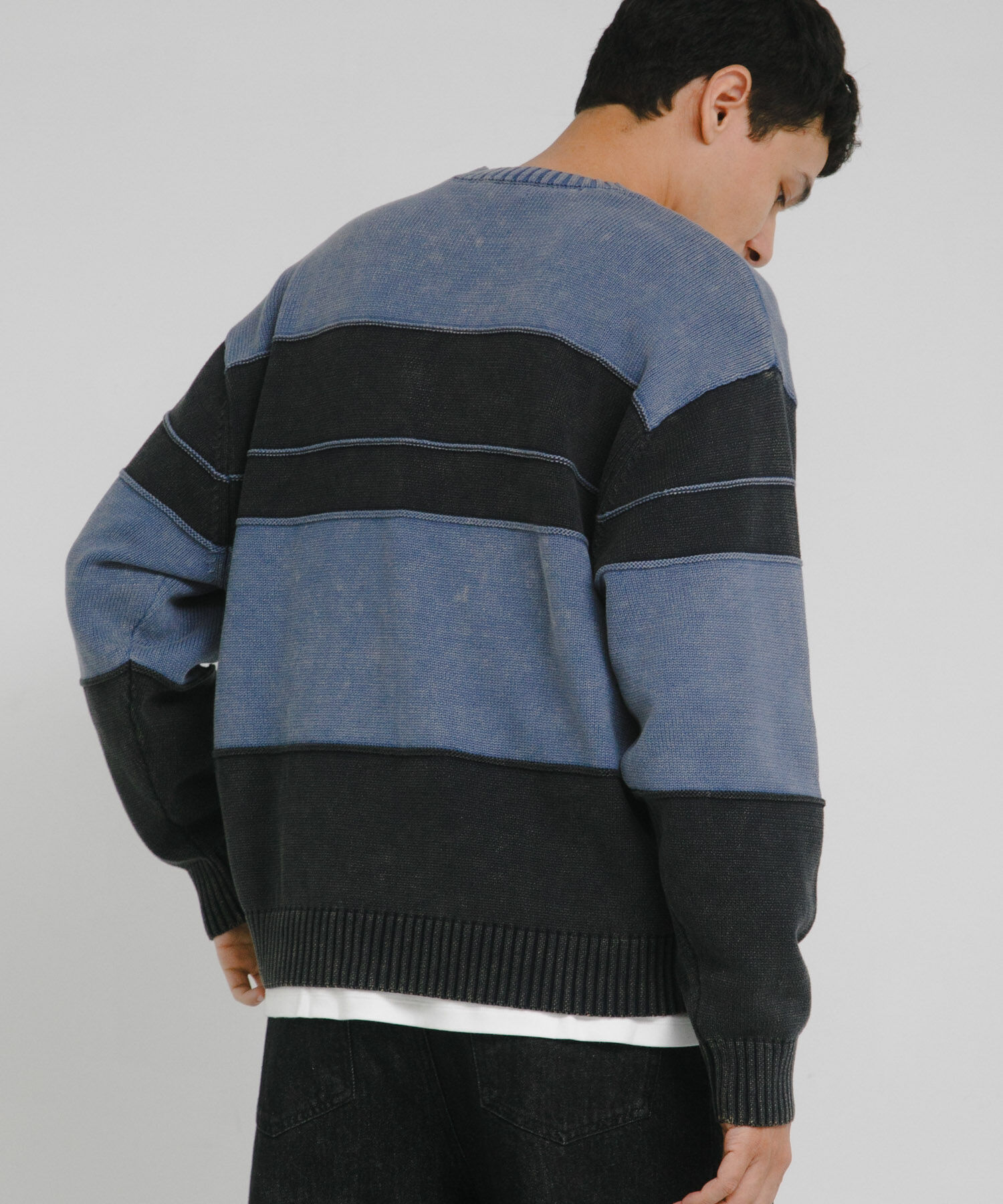 Sonny Label 「ピグメントパネルボーダーニット」|ニット・セーター|