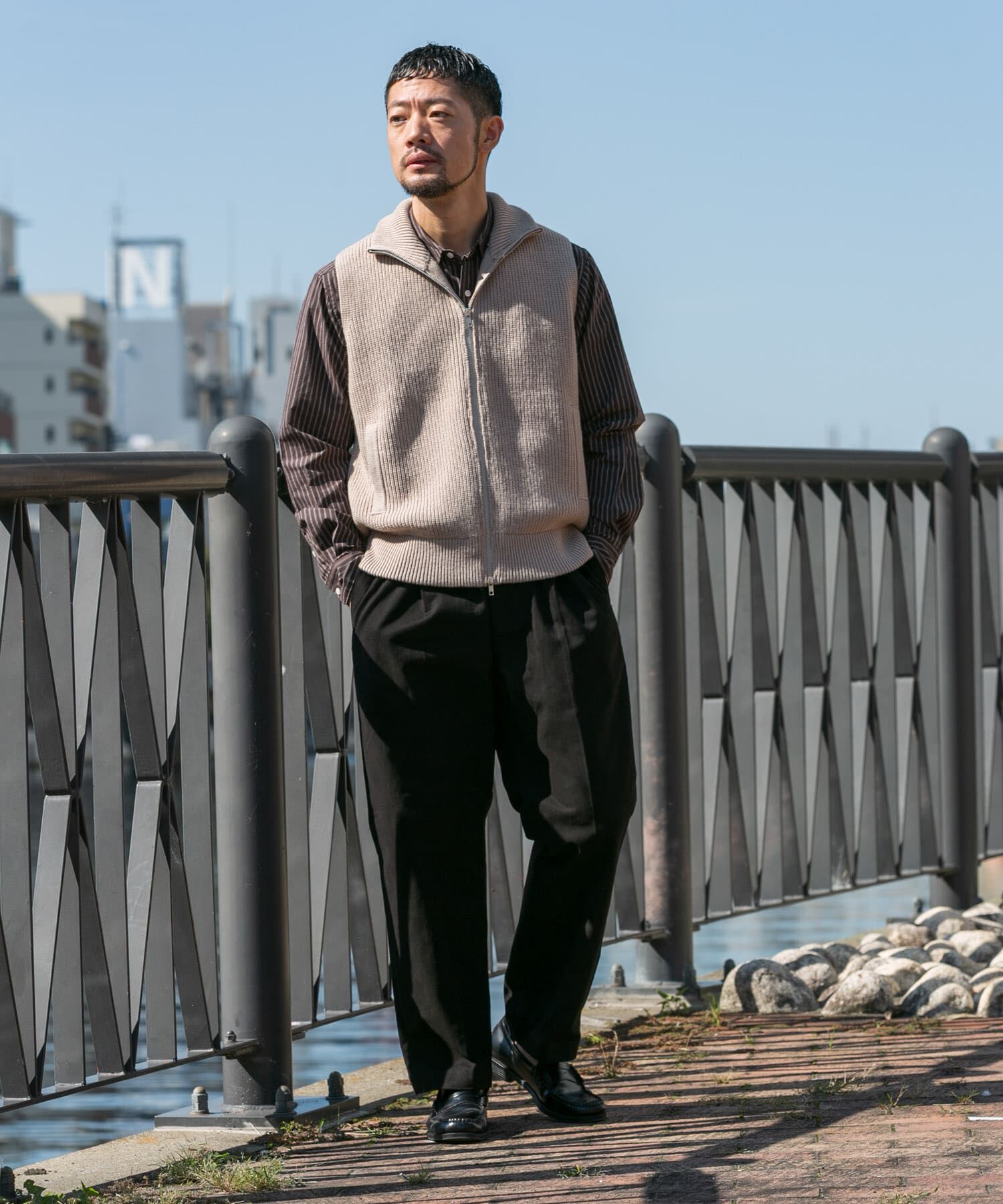 URBAN RESEARCH ROSSO「ドライバーズニットベスト」|ベスト・ジレ|