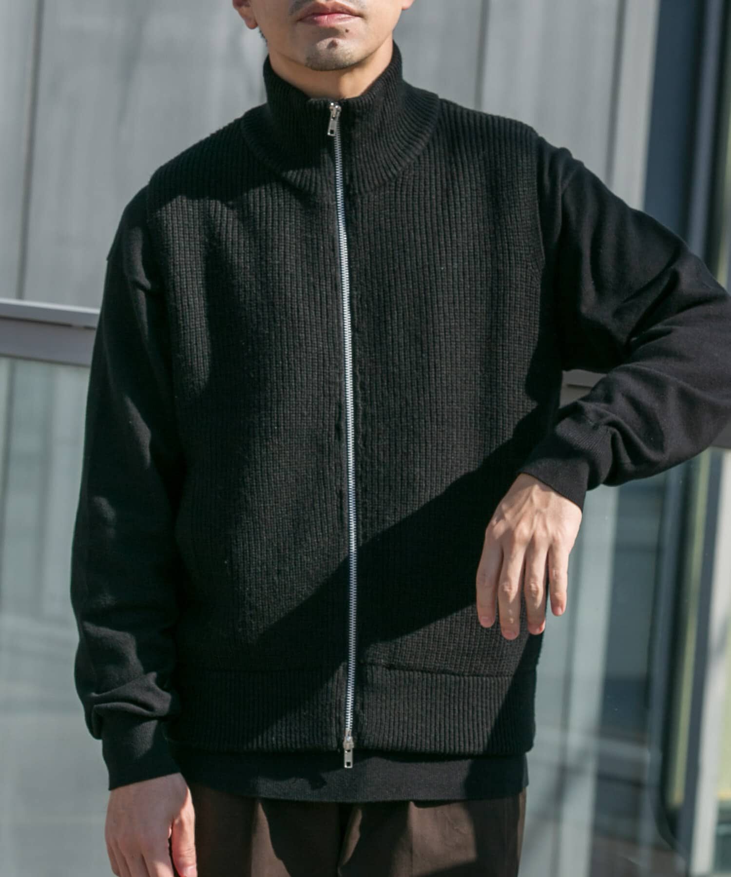 URBAN RESEARCH ROSSO「ドライバーズニットベスト」|ベスト・ジレ|ブラック