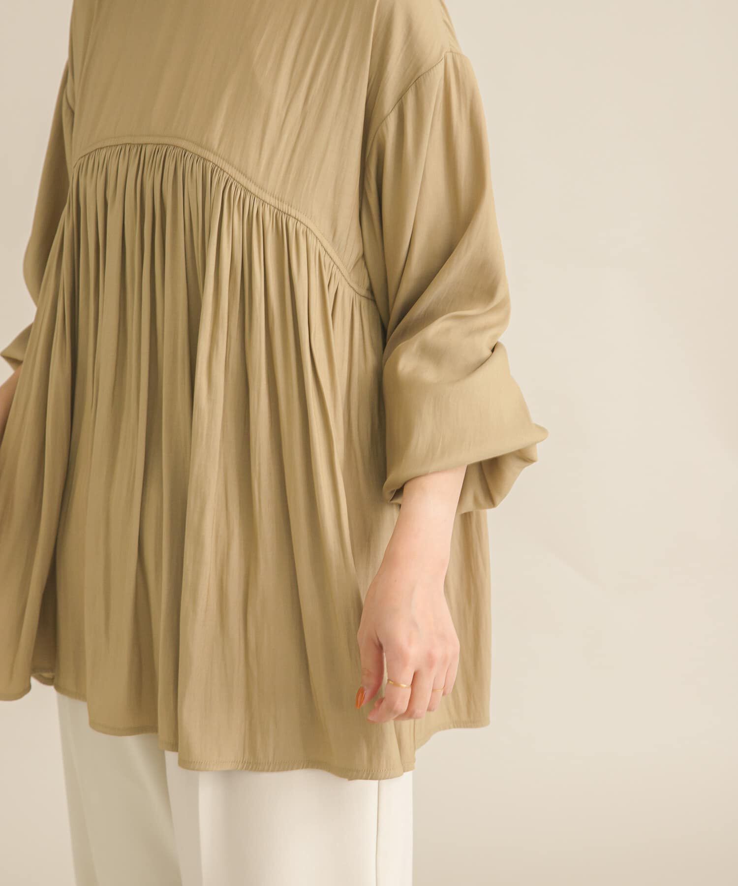 URBAN RESEARCH DOORS「『スタッフ企画』2WAYギャザー切替ブラウス」|シャツ・ブラウス|