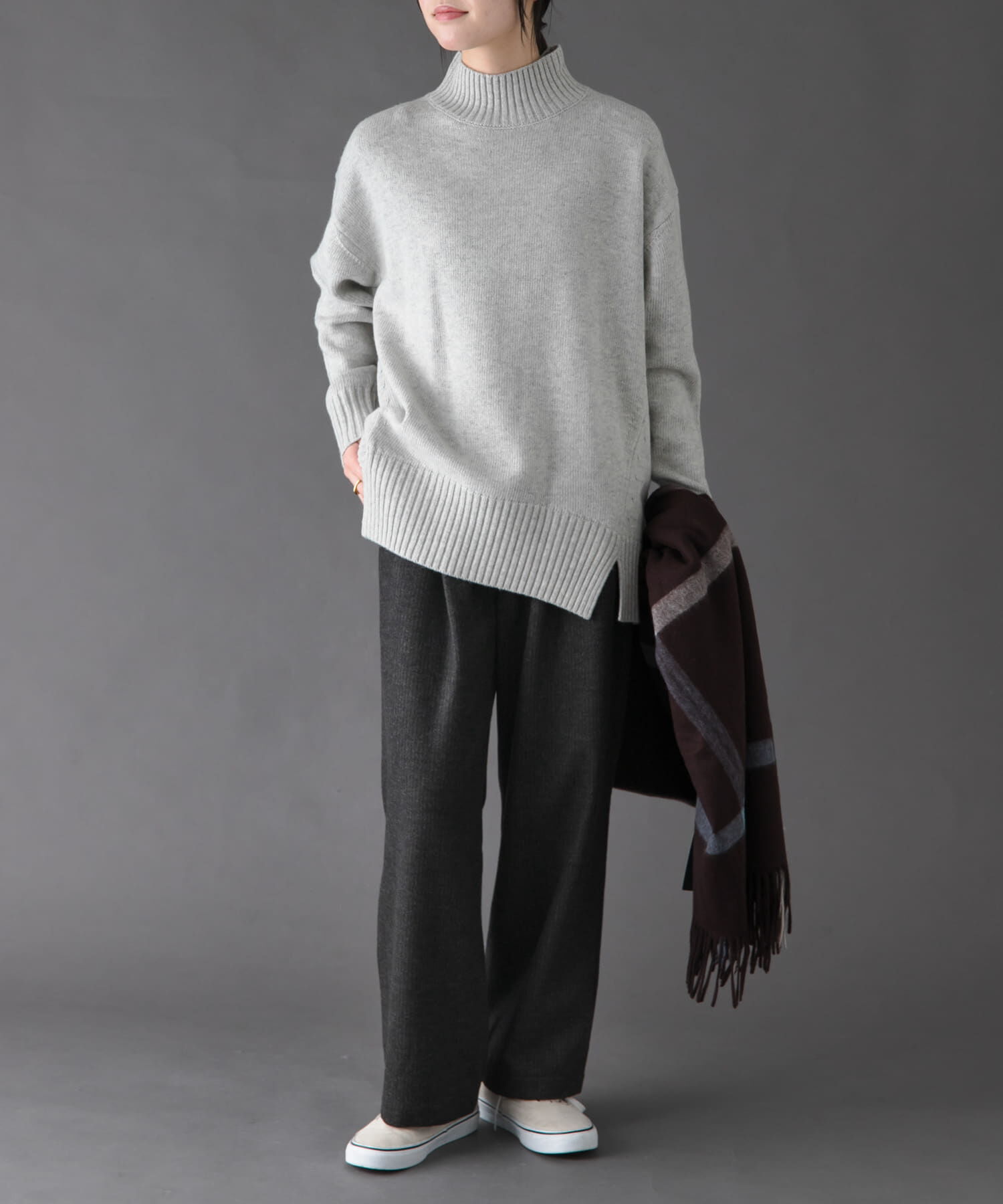 URBAN RESEARCH DOORS「FORK&SPOON　ハイネックロングニット」|ニット・セーター|