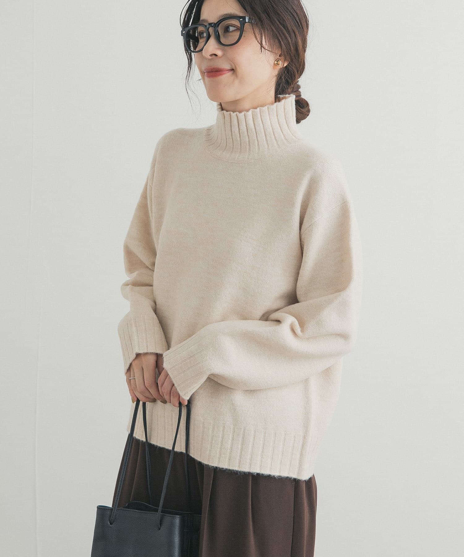 URBAN RESEARCH DOORS「タートルネックニットプルオーバー」|ニット・セーター|アイボリー