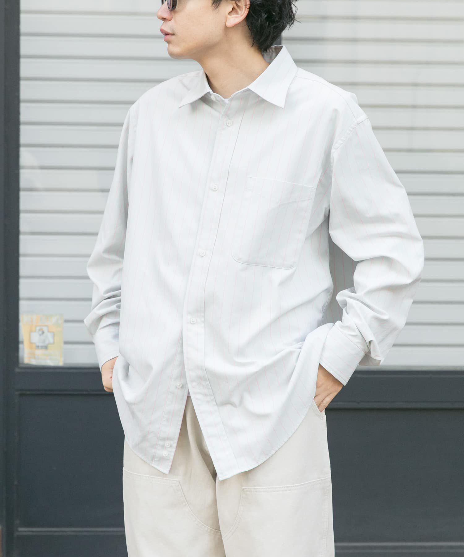 URBAN RESEARCH DOORS「FORK&SPOON　PEオックスシャツ」|シャツ・ブラウス|グレー系その他