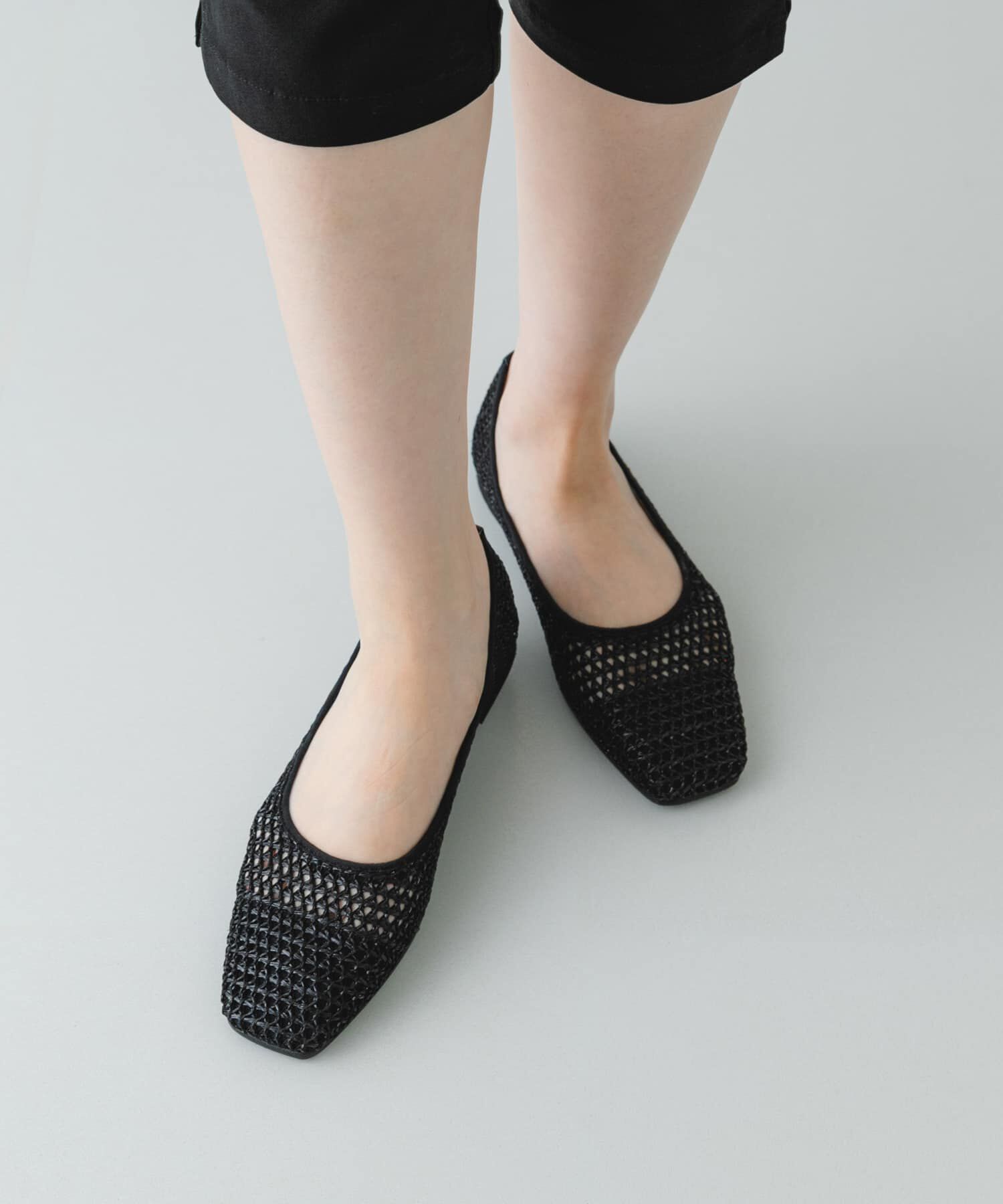 RODE SKO「『MADE IN JAPAN』 スクエアメッシュフラットシューズ」|バレエシューズ|