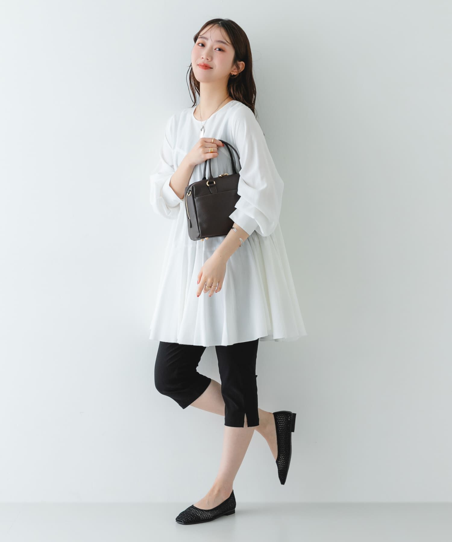 RODE SKO「『MADE IN JAPAN』 スクエアメッシュフラットシューズ」|バレエシューズ|