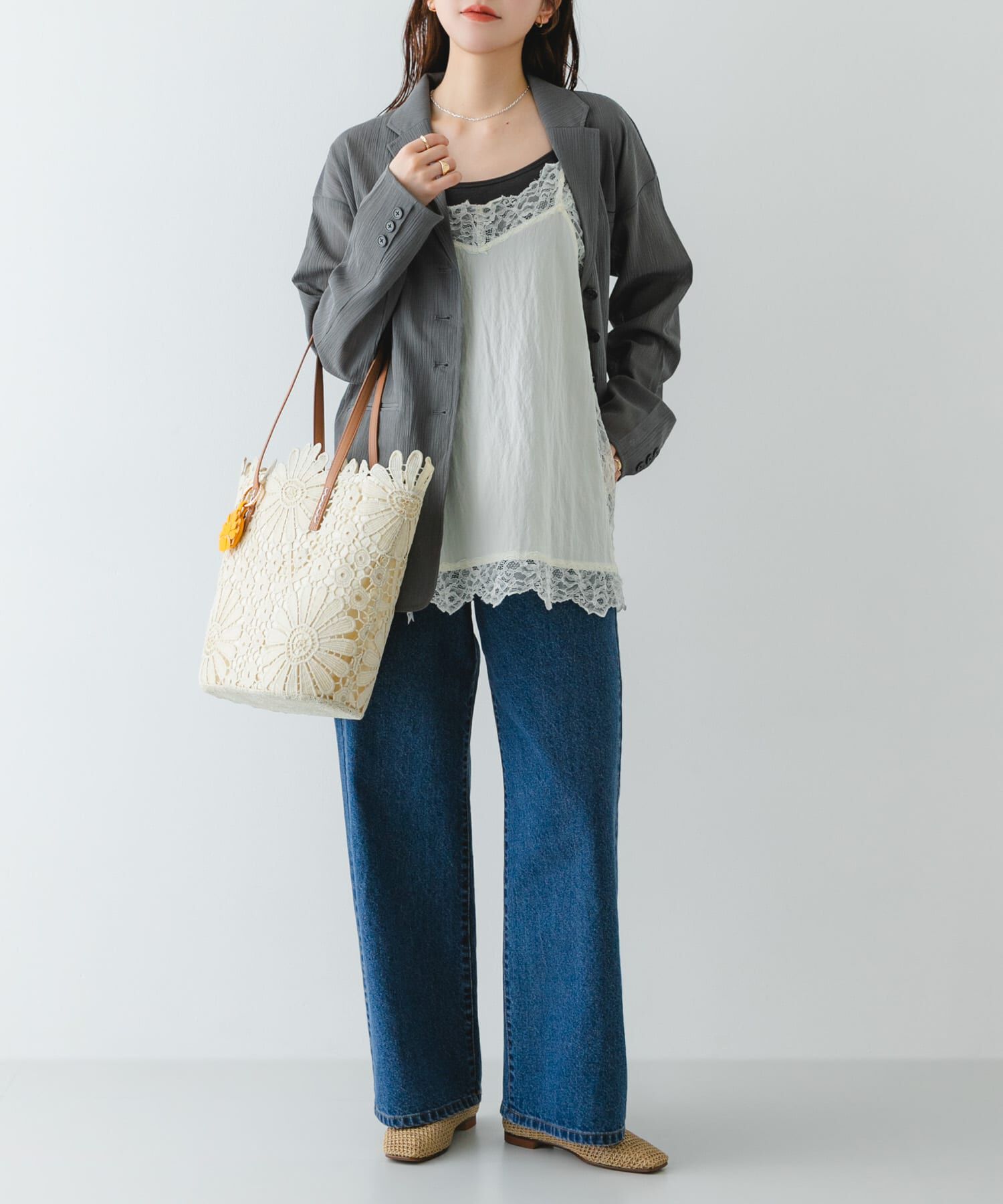 RODE SKO「『MADE IN JAPAN』 スクエアメッシュフラットシューズ」|バレエシューズ|