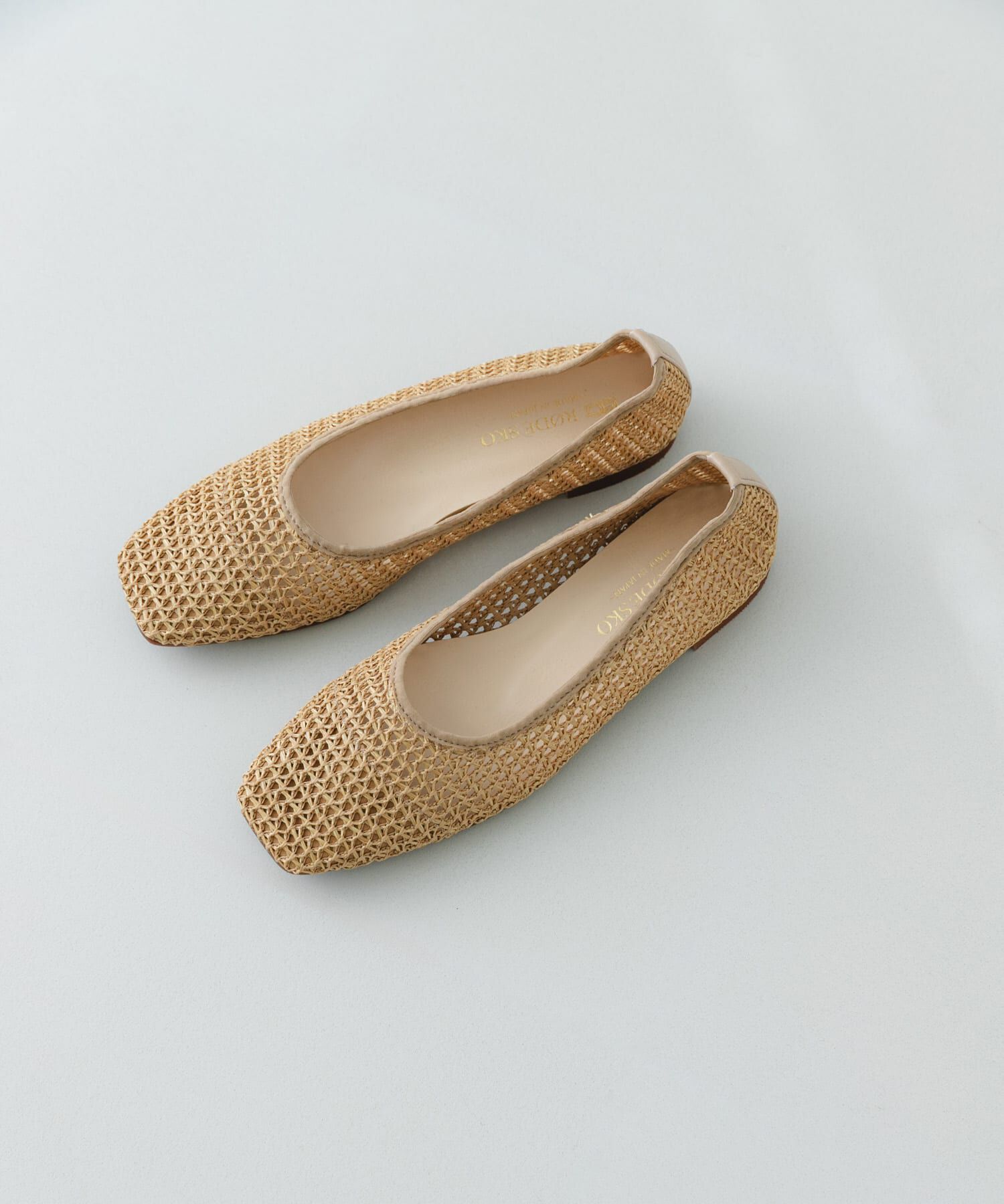 RODE SKO「『MADE IN JAPAN』 スクエアメッシュフラットシューズ」|バレエシューズ|