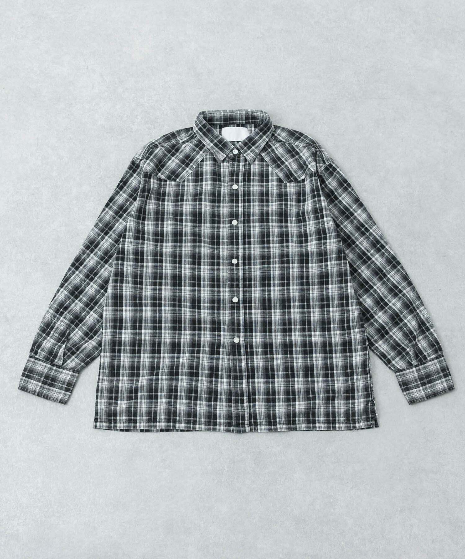 URBAN RESEARCH「URBAN RESEARCH iD　FADE CHECK WESTERN SHIRTS」|シャツ・ブラウス|ブラック