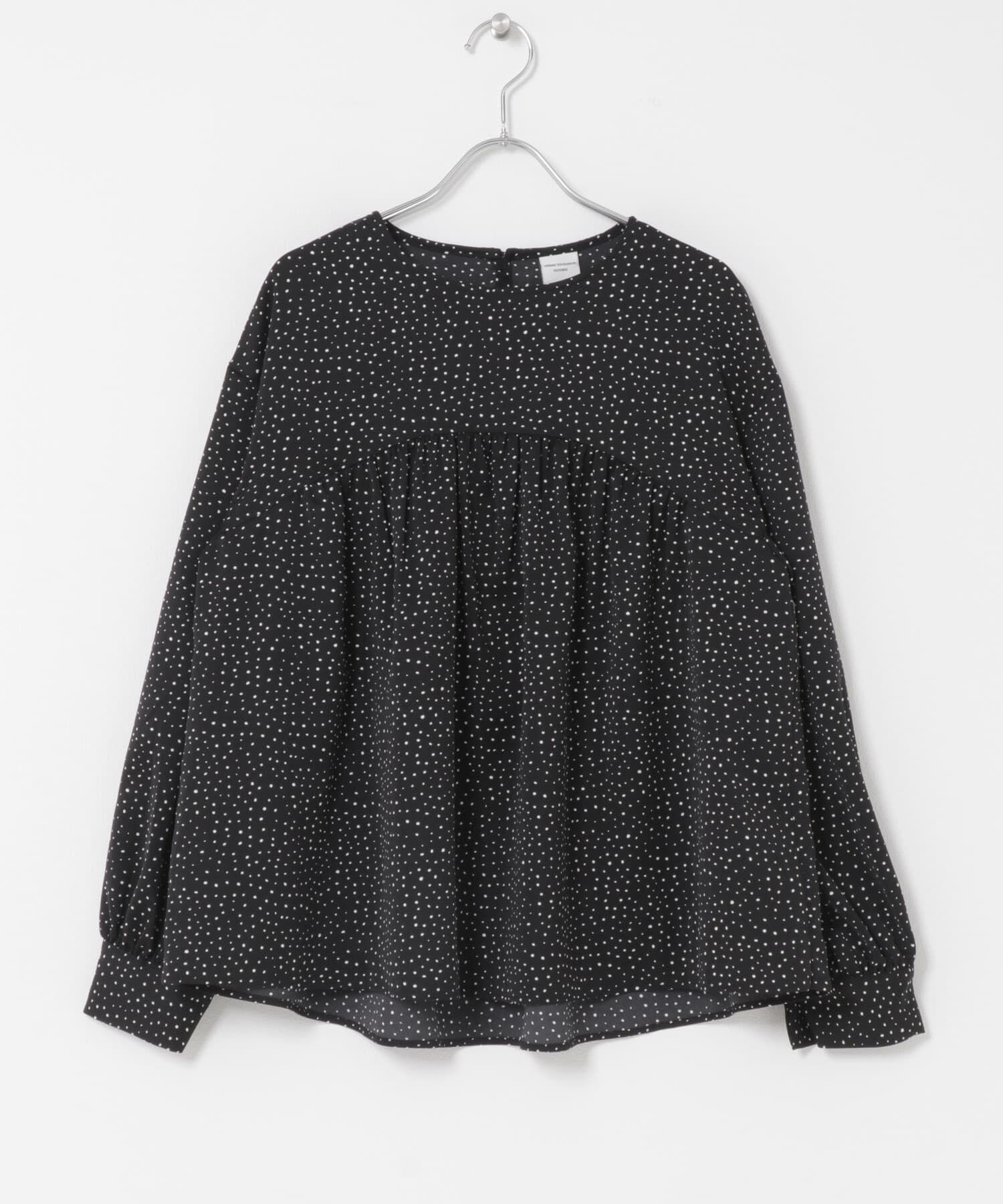 URBAN RESEARCH DOORS「ドットギャザーブラウス」|シャツ・ブラウス|