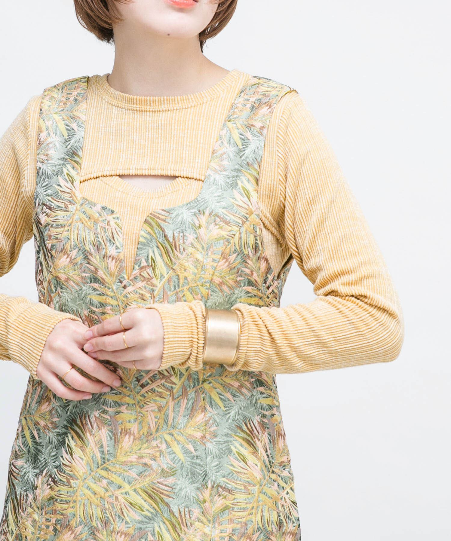  「2WAYフロントスリットカットソー」|Tシャツ・カットソー|