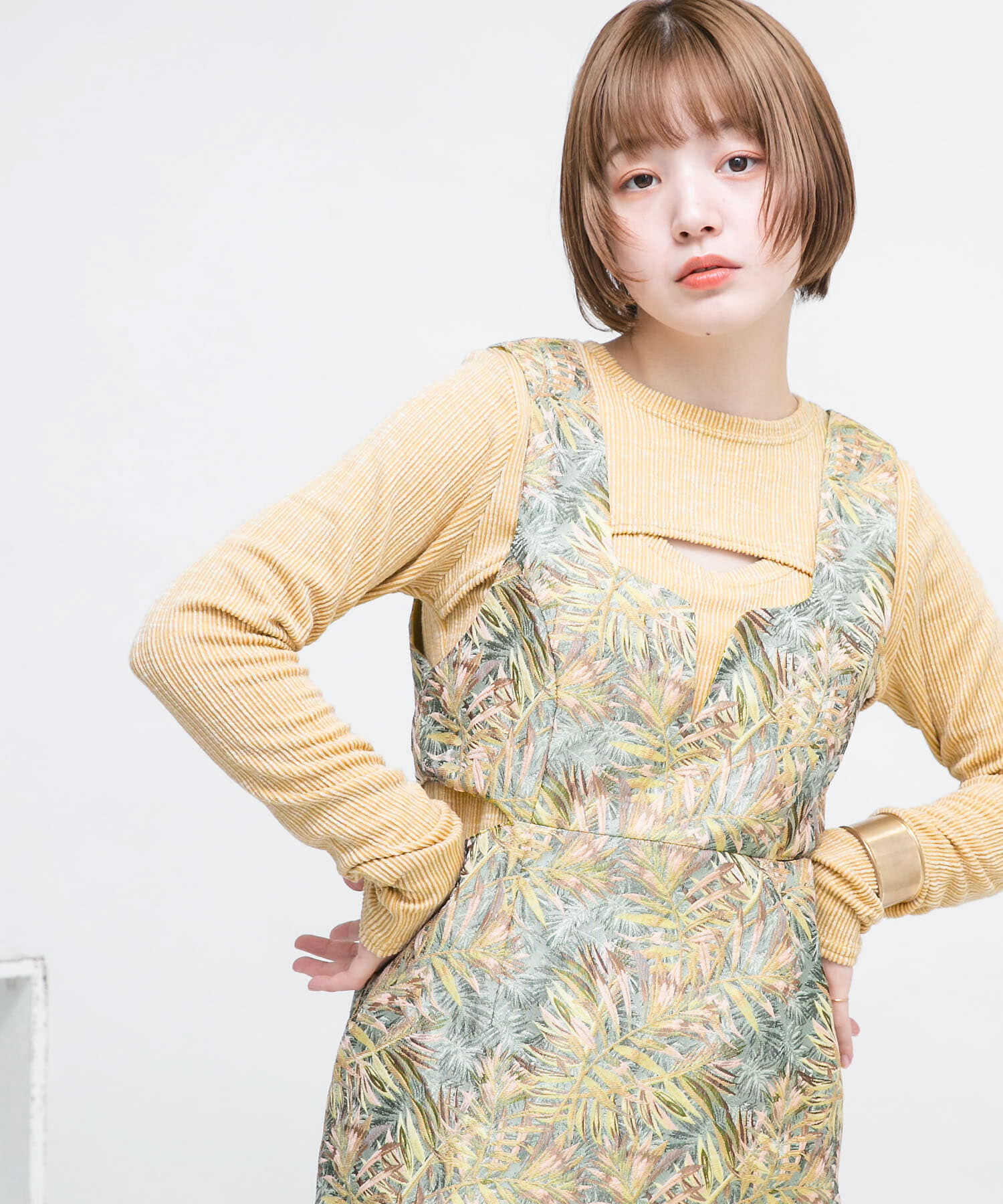  「2WAYフロントスリットカットソー」|Tシャツ・カットソー|