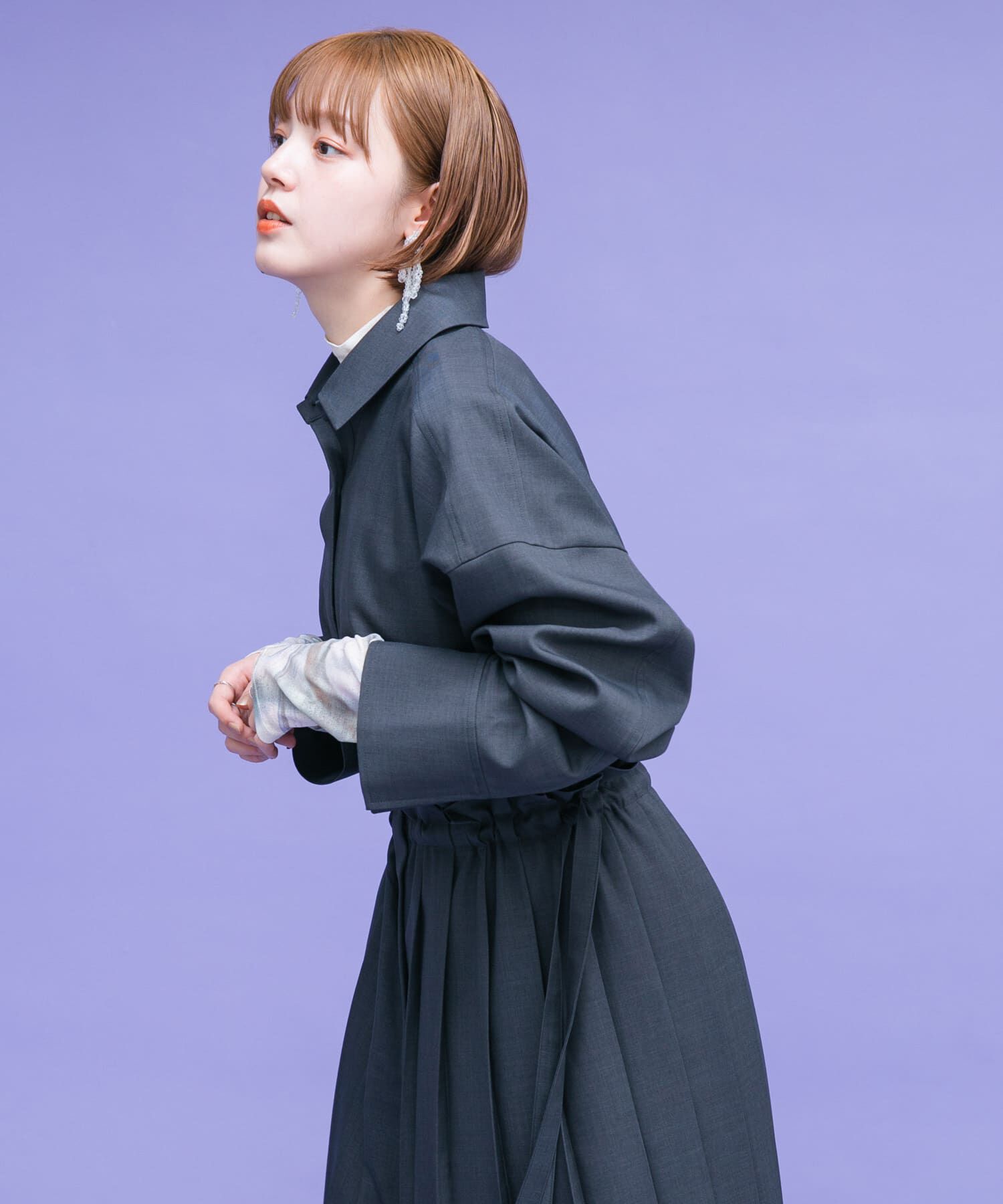  「プリーツドッキングワンピース」|ワンピース|