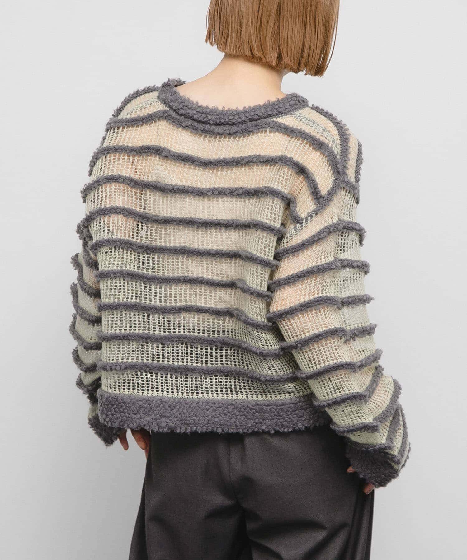  「シアーボーダーニット」|ニット・セーター|