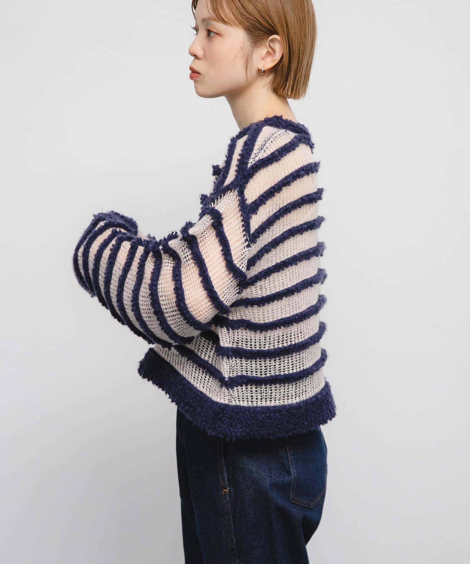  「シアーボーダーニット」|ニット・セーター|