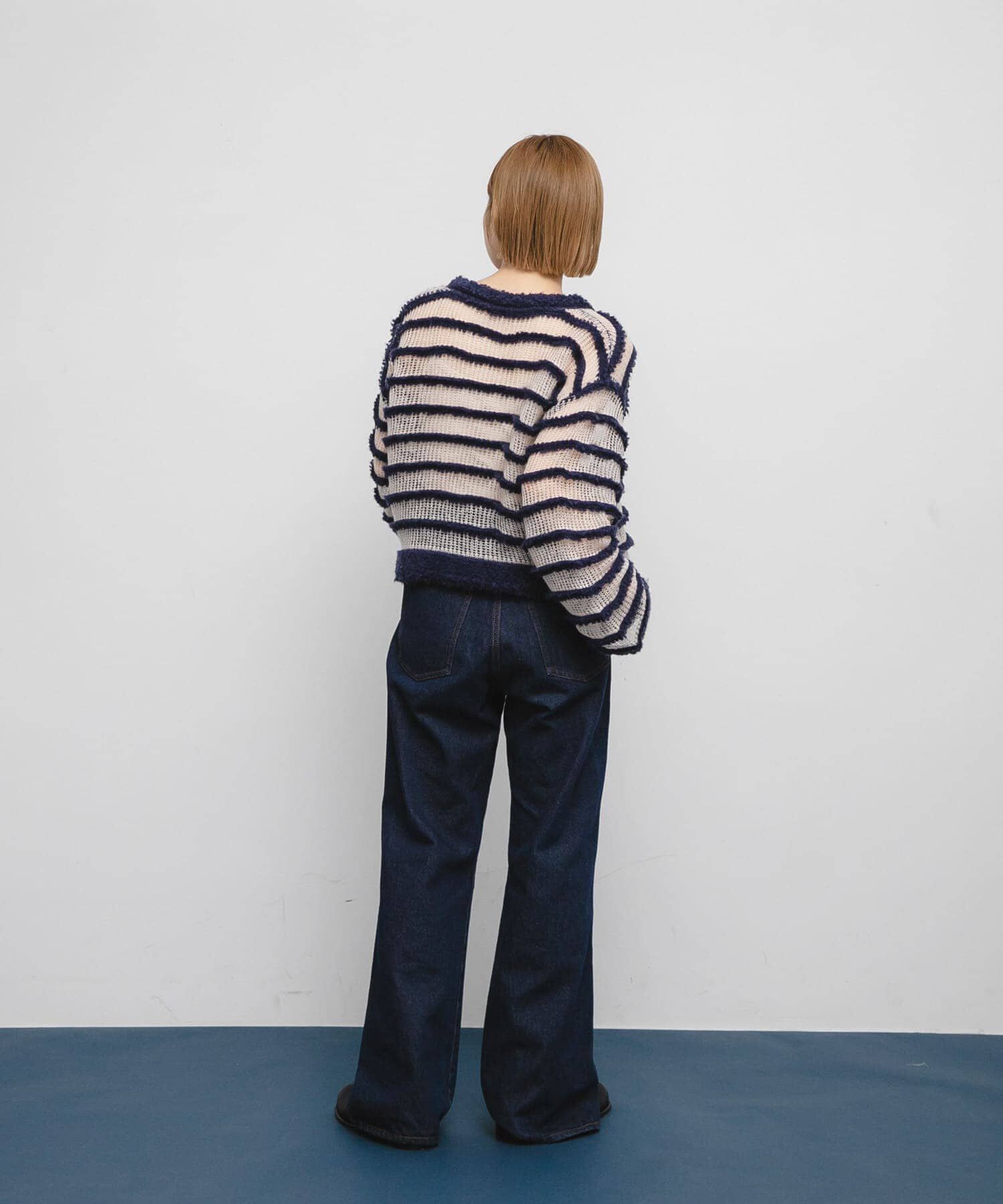  「シアーボーダーニット」|ニット・セーター|