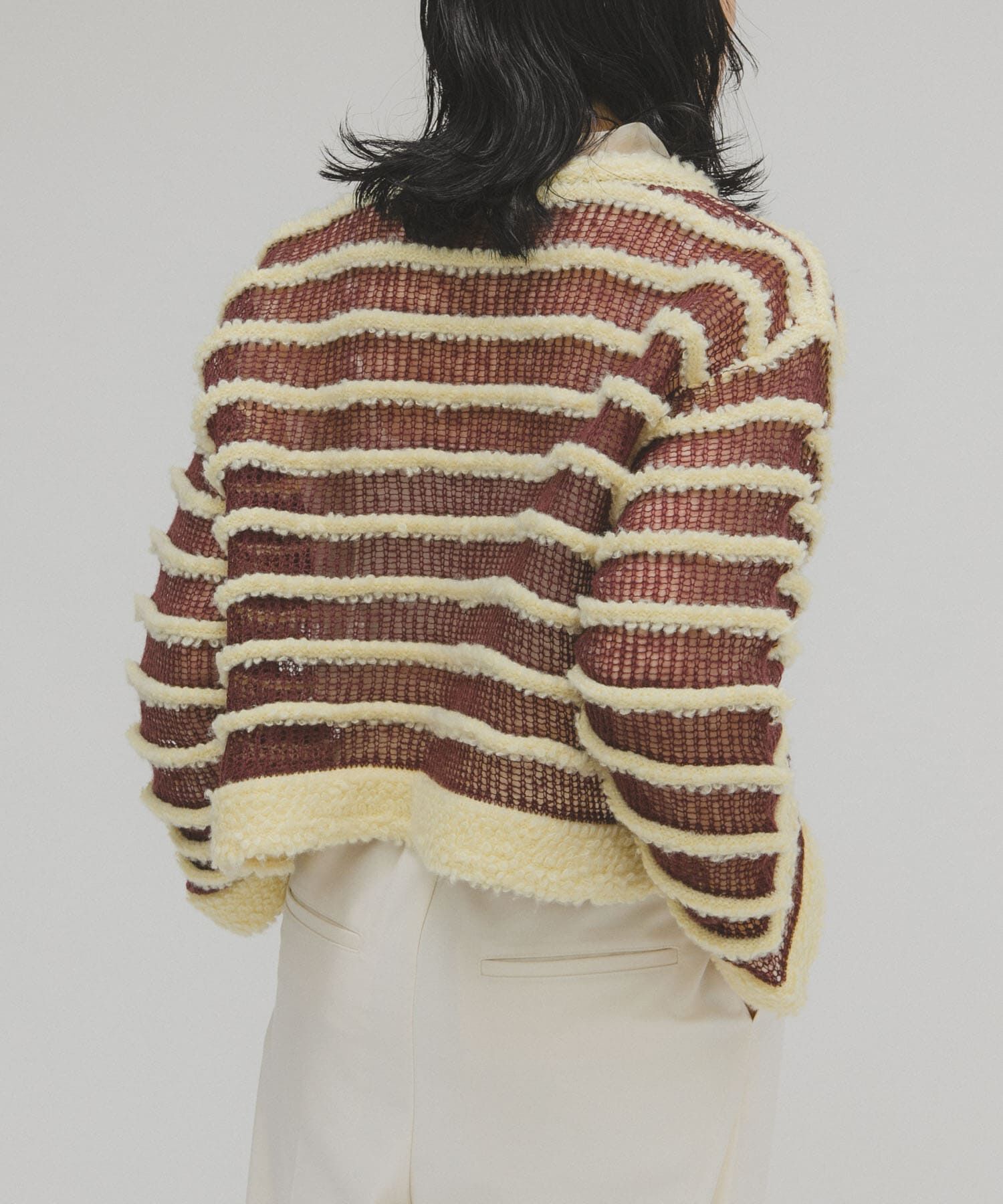  「シアーボーダーニット」|ニット・セーター|