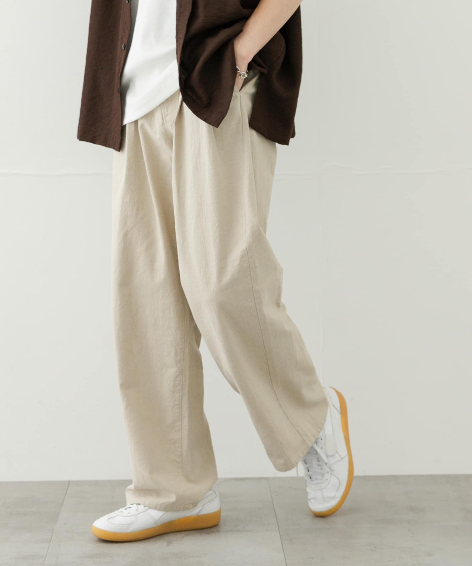 SENSE OF PLACE by URBAN RESEARCH「ドライタッチワイドパンツ」|その他|ライトベージュ