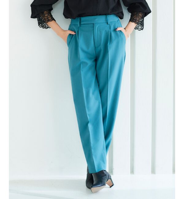 le.coeur blanc「ストレッチテーパードパンツ」|スラックス|