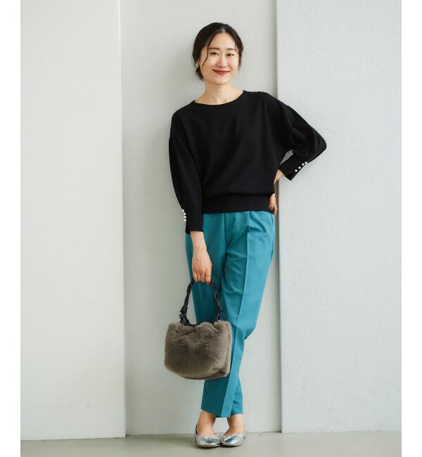 le.coeur blanc「ストレッチテーパードパンツ」|スラックス|