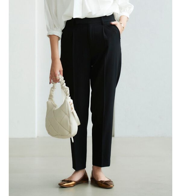 le.coeur blanc「ストレッチテーパードパンツ」|スラックス|