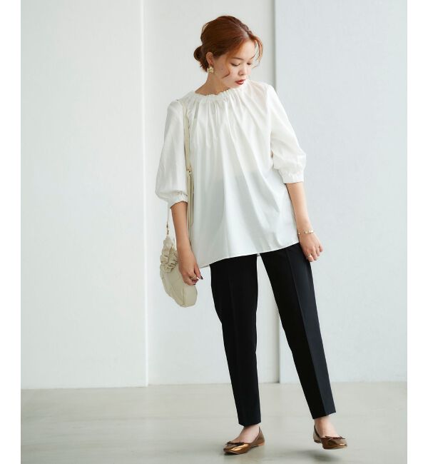 le.coeur blanc「ストレッチテーパードパンツ」|スラックス|