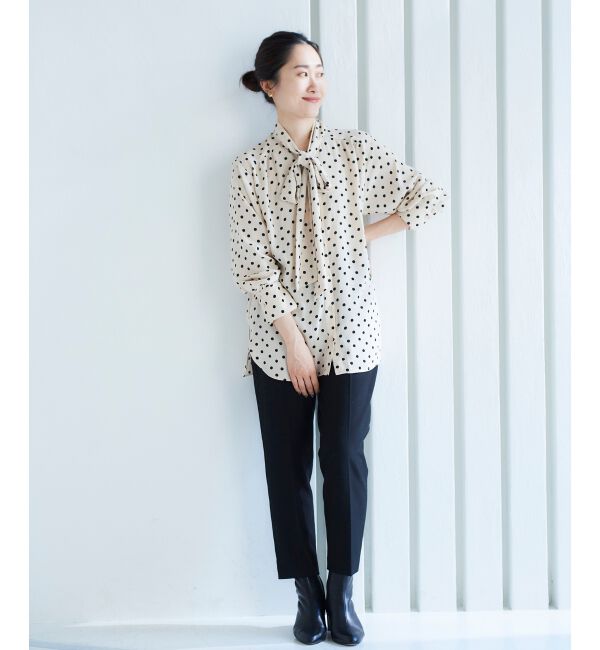 le.coeur blanc「ストレッチテーパードパンツ」|スラックス|