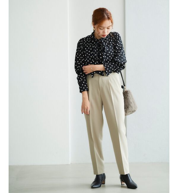 le.coeur blanc「ストレッチテーパードパンツ」|スラックス|