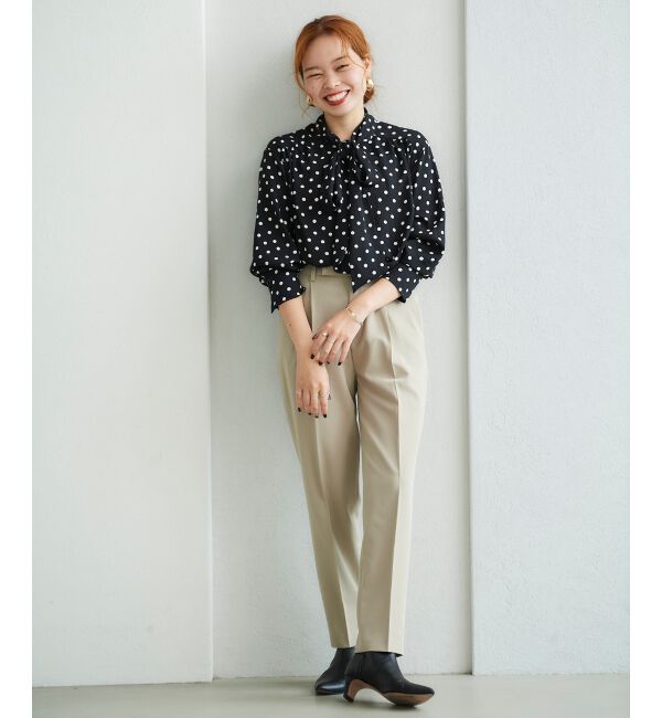 le.coeur blanc「ストレッチテーパードパンツ」|スラックス|