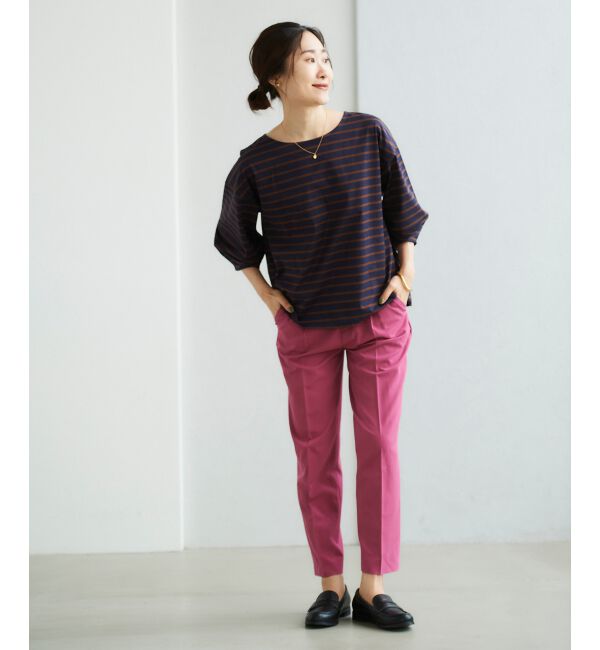 le.coeur blanc「ストレッチテーパードパンツ」|スラックス|