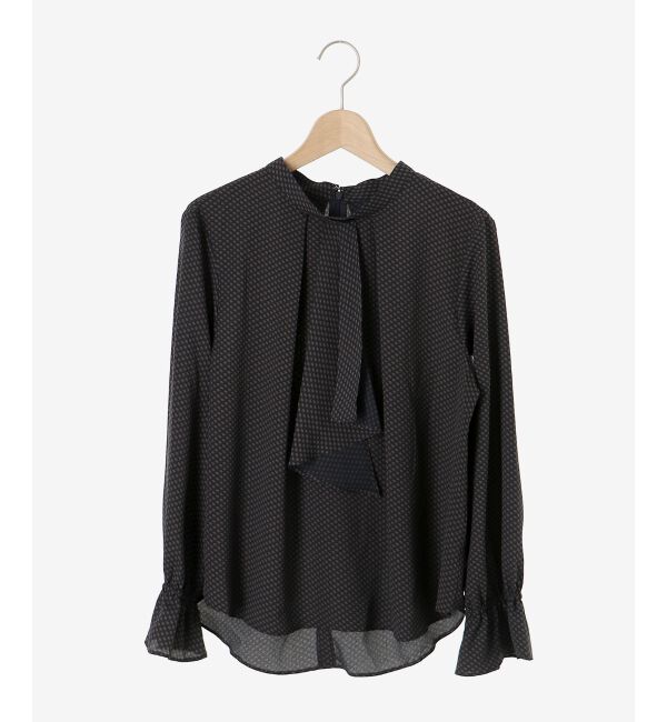 le.coeur blanc「《手洗い可能》キカプリントスカーフタイブラウス」|シャツ・ブラウス|